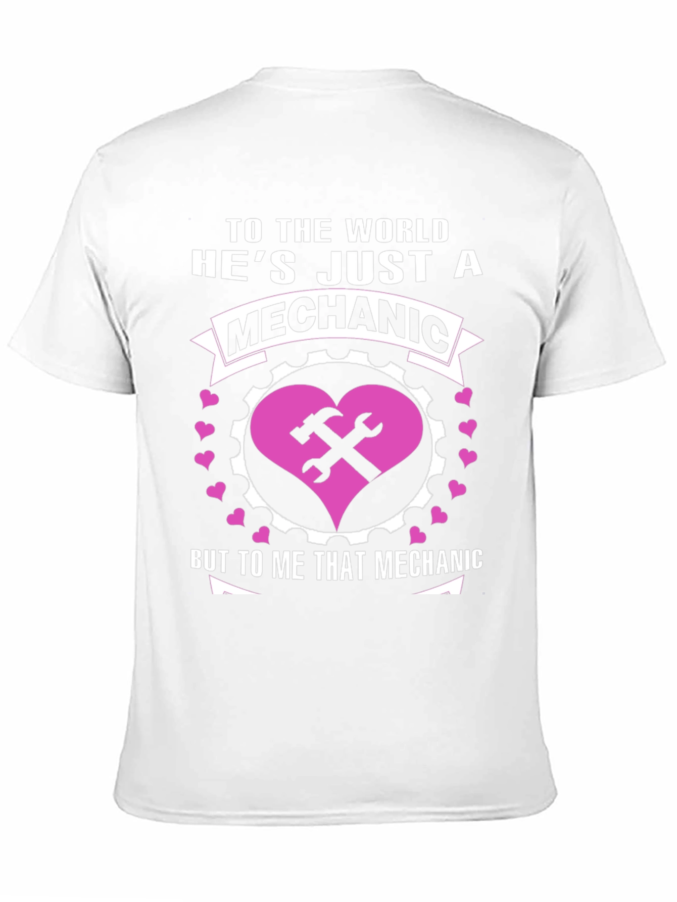 Black Mechanic Love Tee - Gift for Her view 11