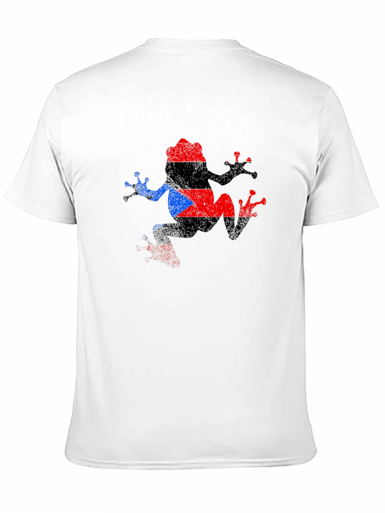 Black Distressed Frog Graphic Tee - Men's Black T-Shirt view 11