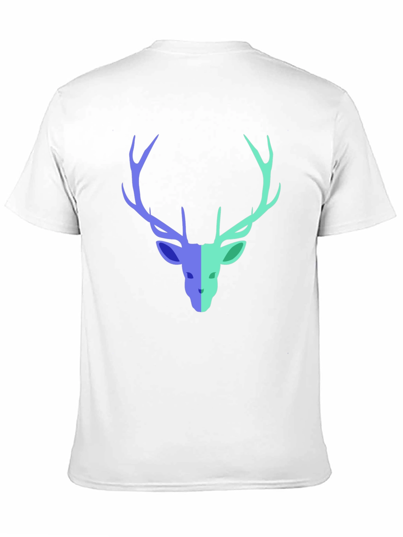 Black Stag Graphic Tee - Modern Deer Design Black T-Shirt view 11