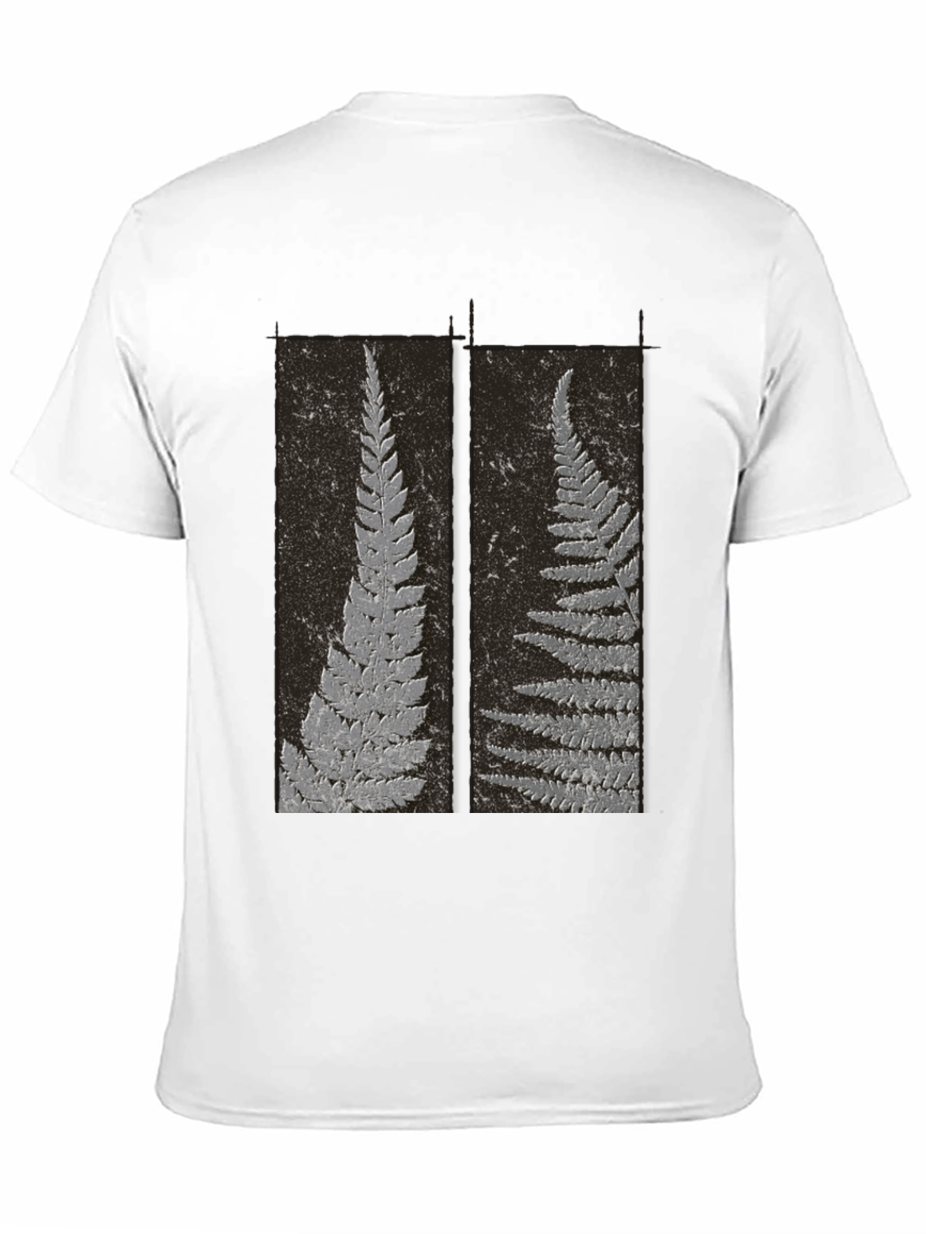 Black Fern Fossil Print Tee - Black Cotton Blend view 11
