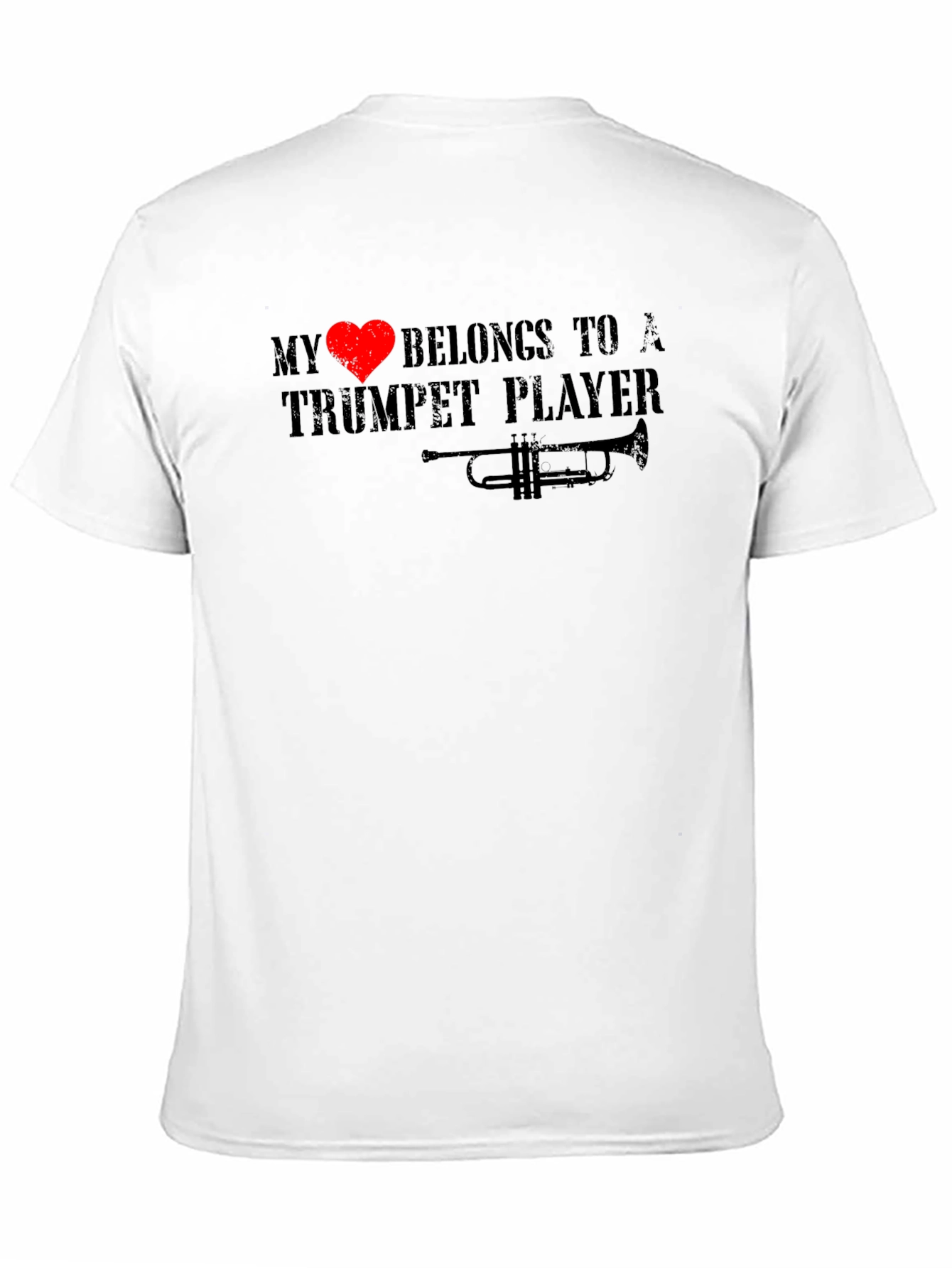 Black My Heart Belongs To A Trumpet Player T-Shirt view 11