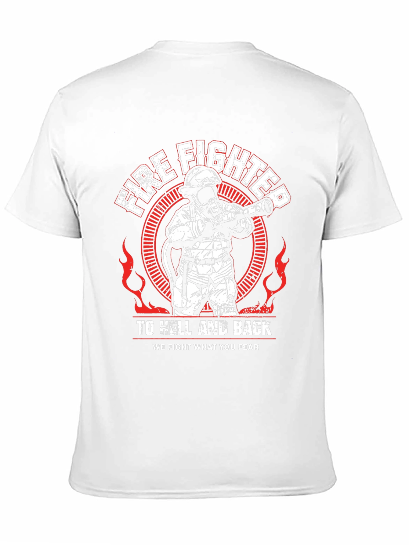 Black Firefighter To Hell And Back T-Shirt view 11