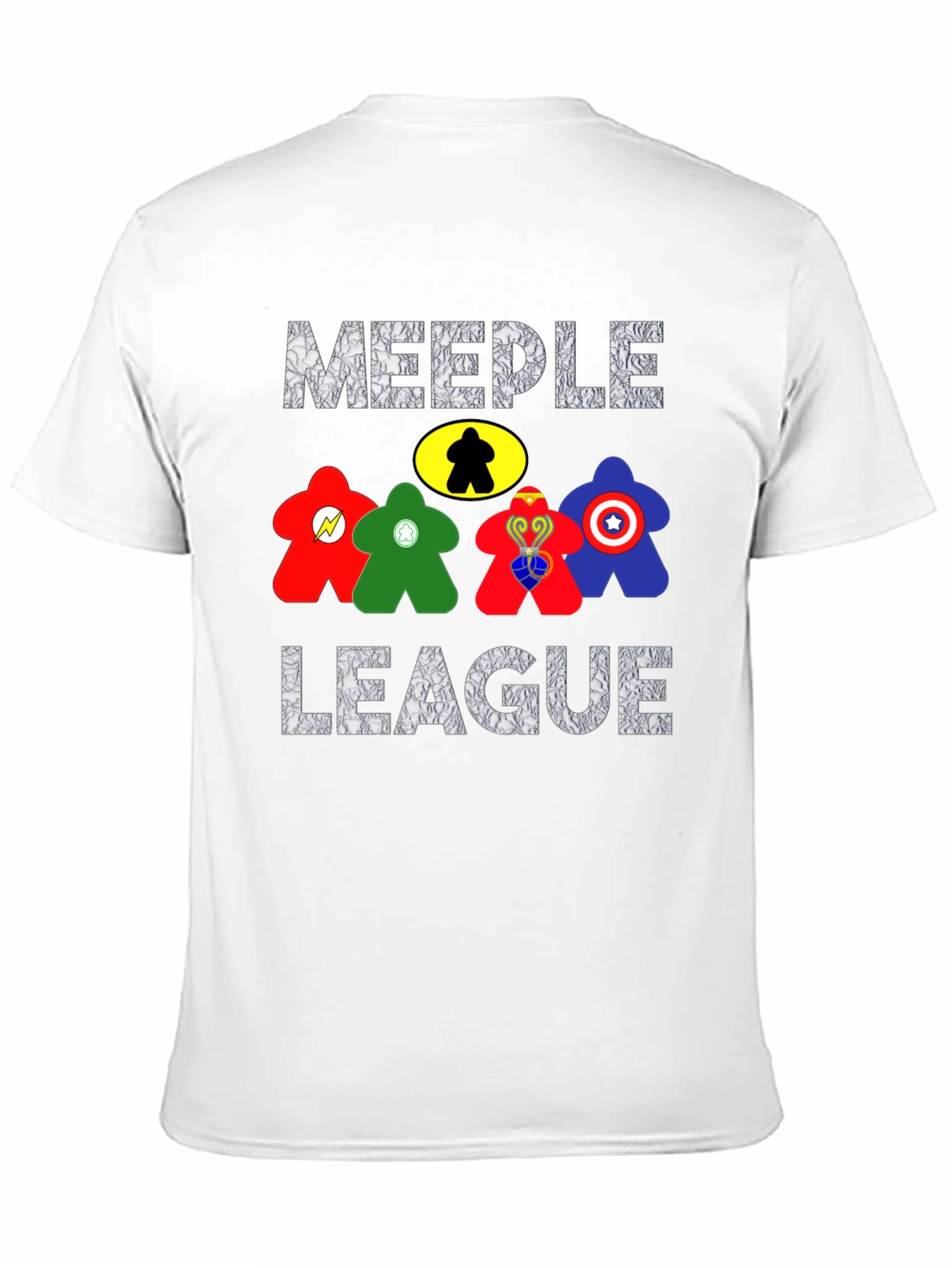 Black Meeple League T-Shirt - Board Game Geek Apparel view 11