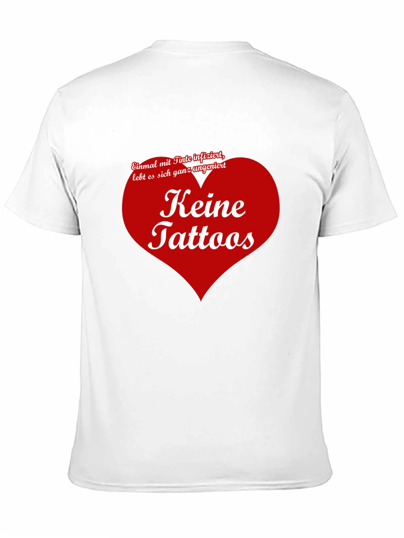 Black Keine Tattoos Graphic Tee - Anti-Tattoo Humor T-Shirt view 11