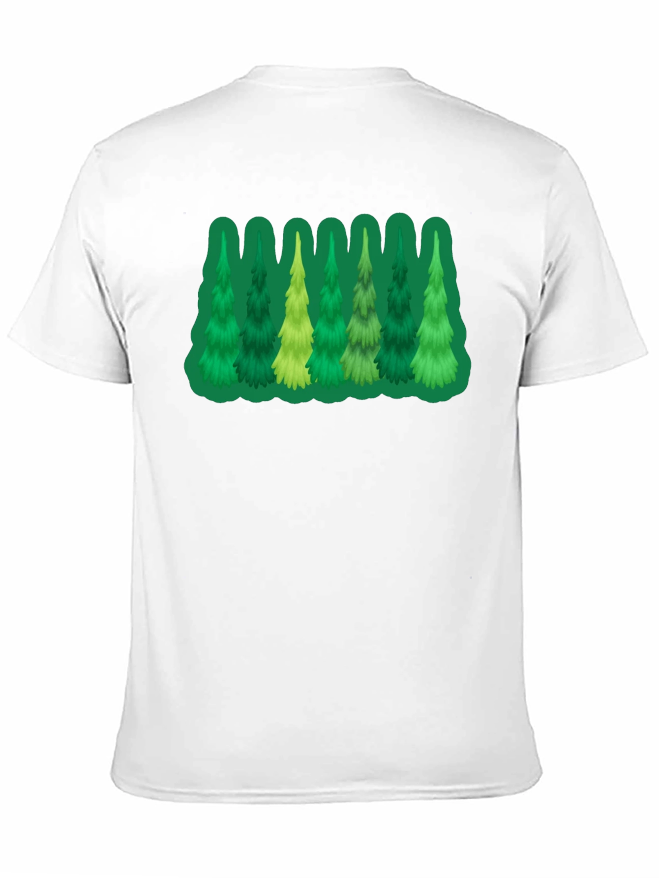 Black Evergreen Tree Graphic Black Tee view 11