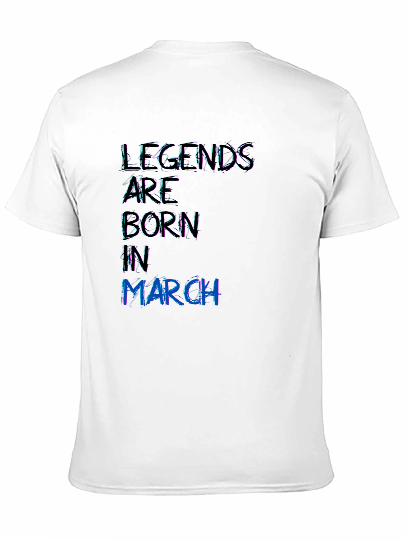 Black Legends are Born in March Black T-Shirt view 11
