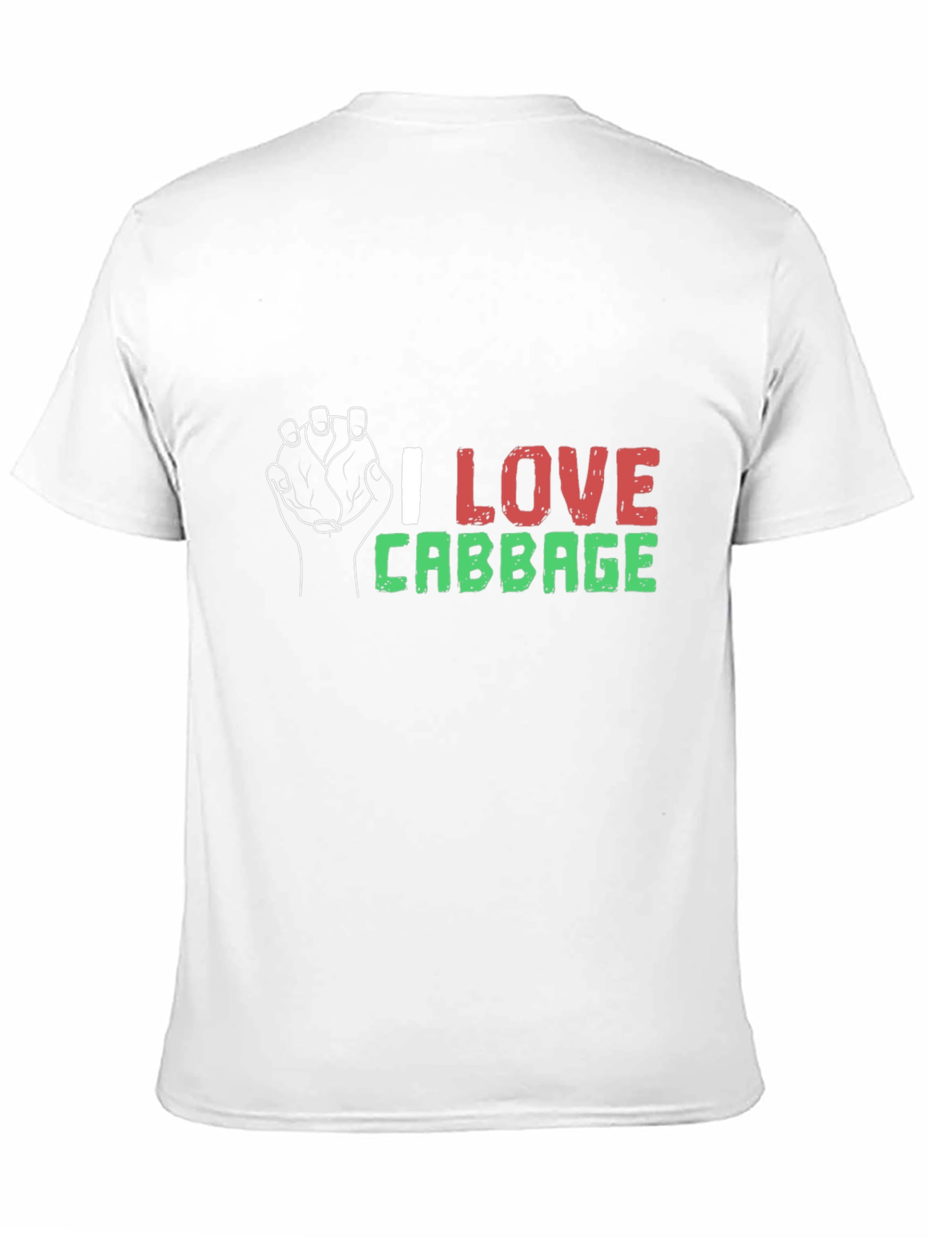 Black I Love Cabbage Graphic Tee - Black view 11