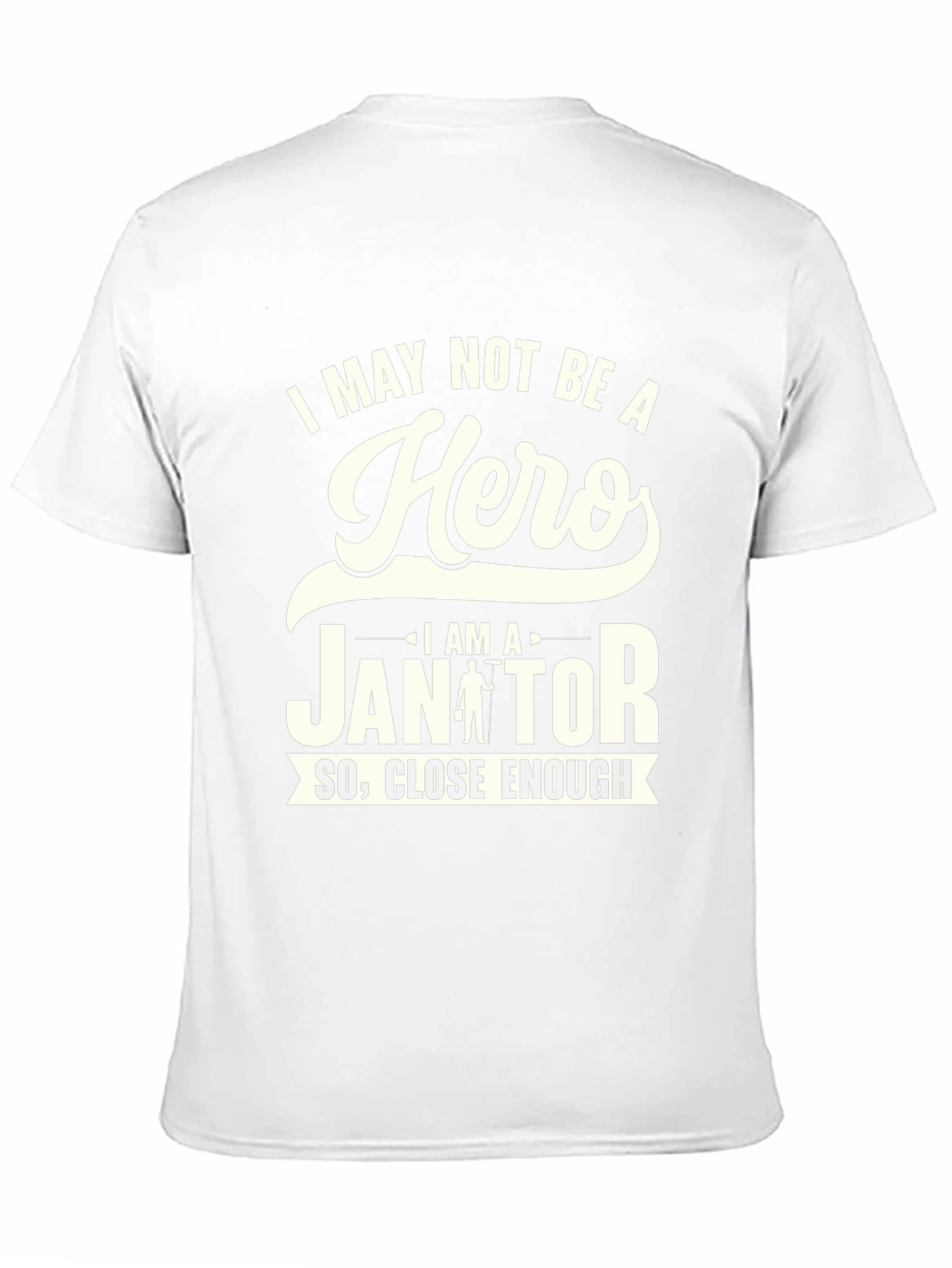 Black Funny Janitor Hero T-Shirt - Essential Worker Tee view 11