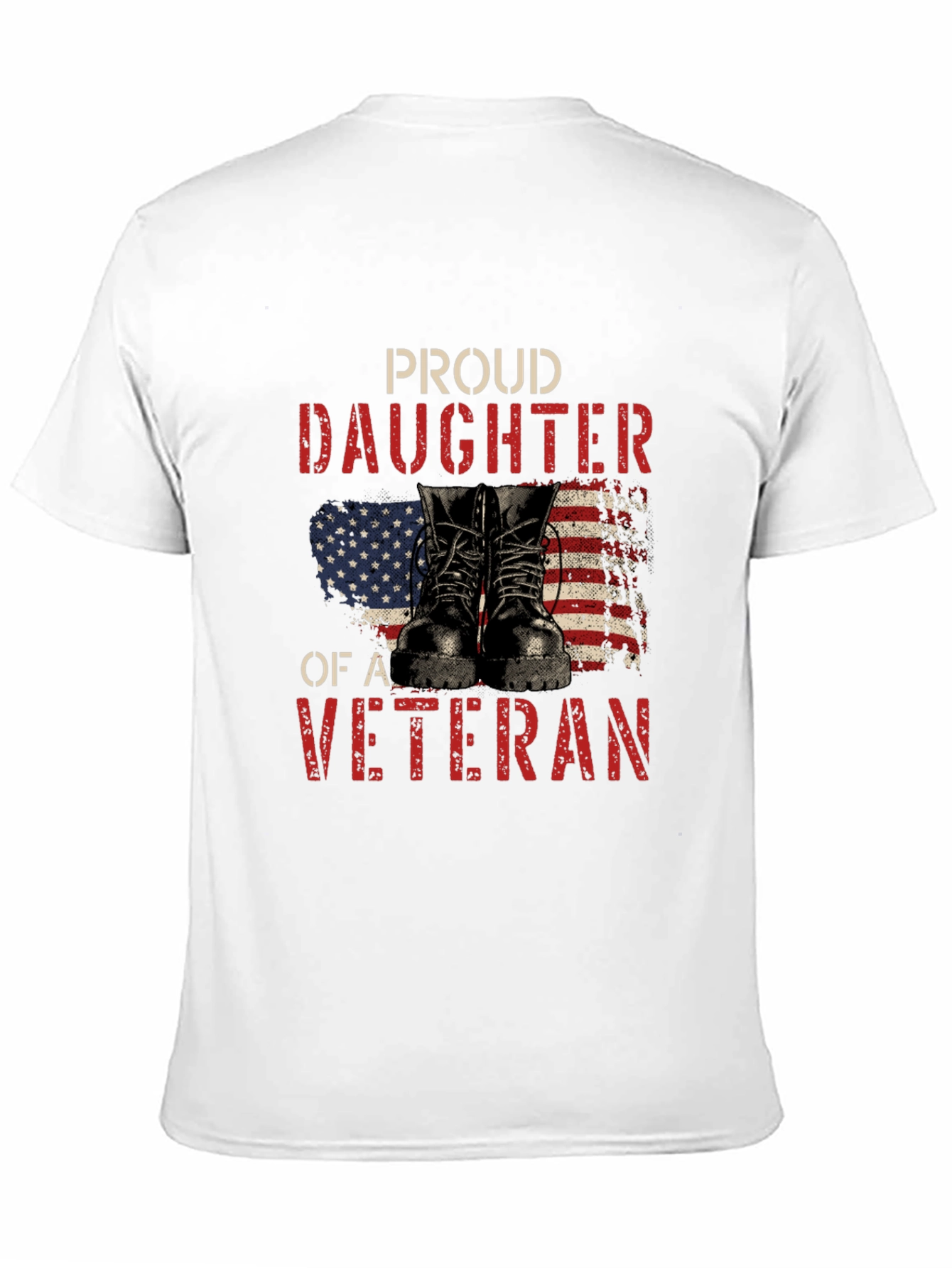 Black Proud Daughter of a Veteran Graphic Tee view 11