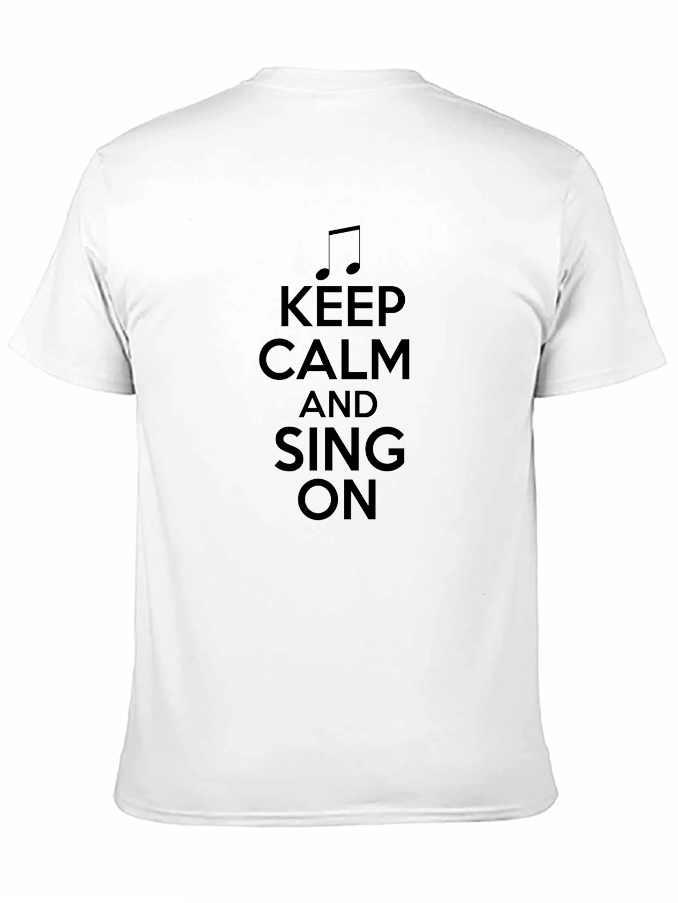 Black Keep Calm and Sing On Black T-Shirt view 11