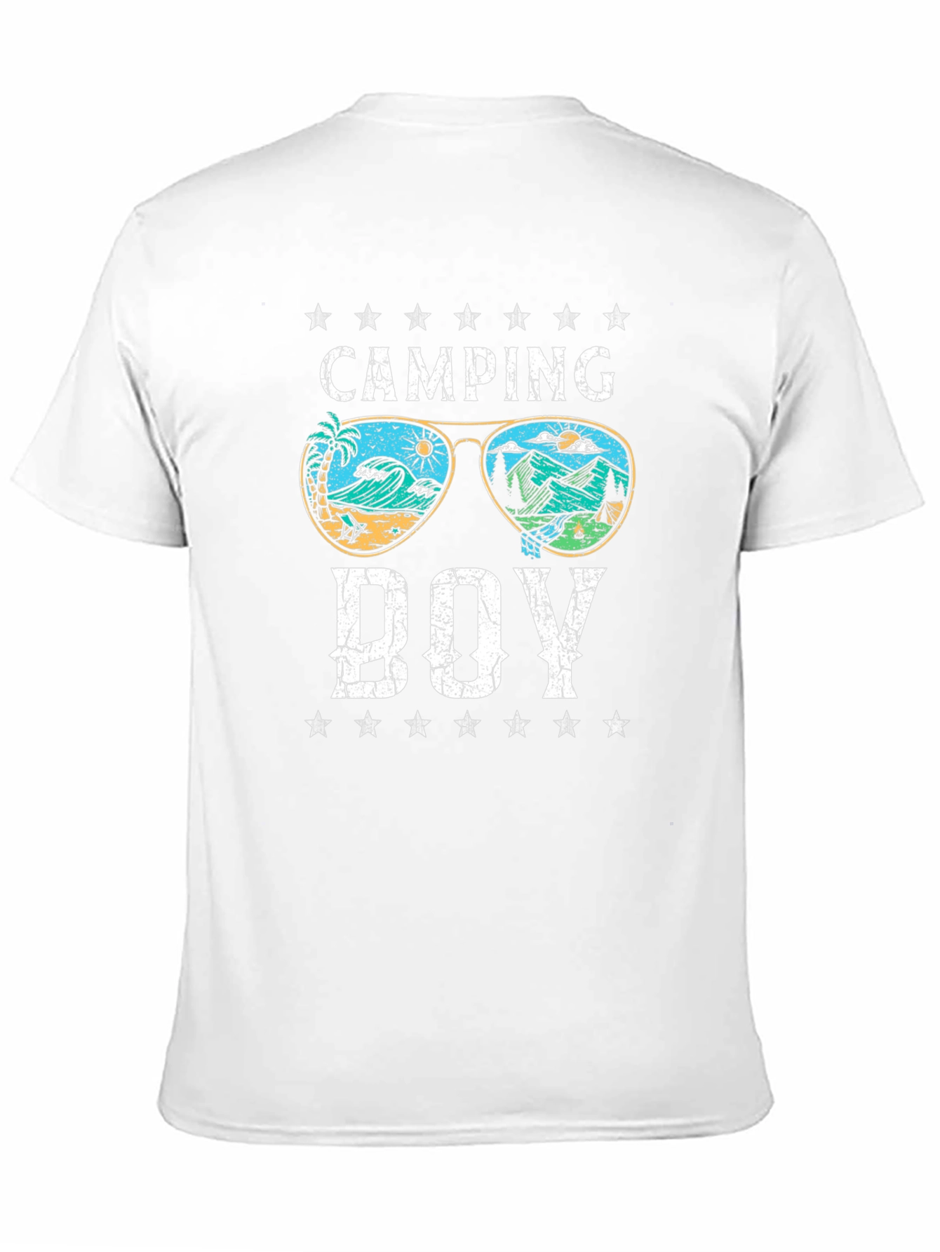 Black Camping Boy T-Shirt - Retro Summer Vibes view 11