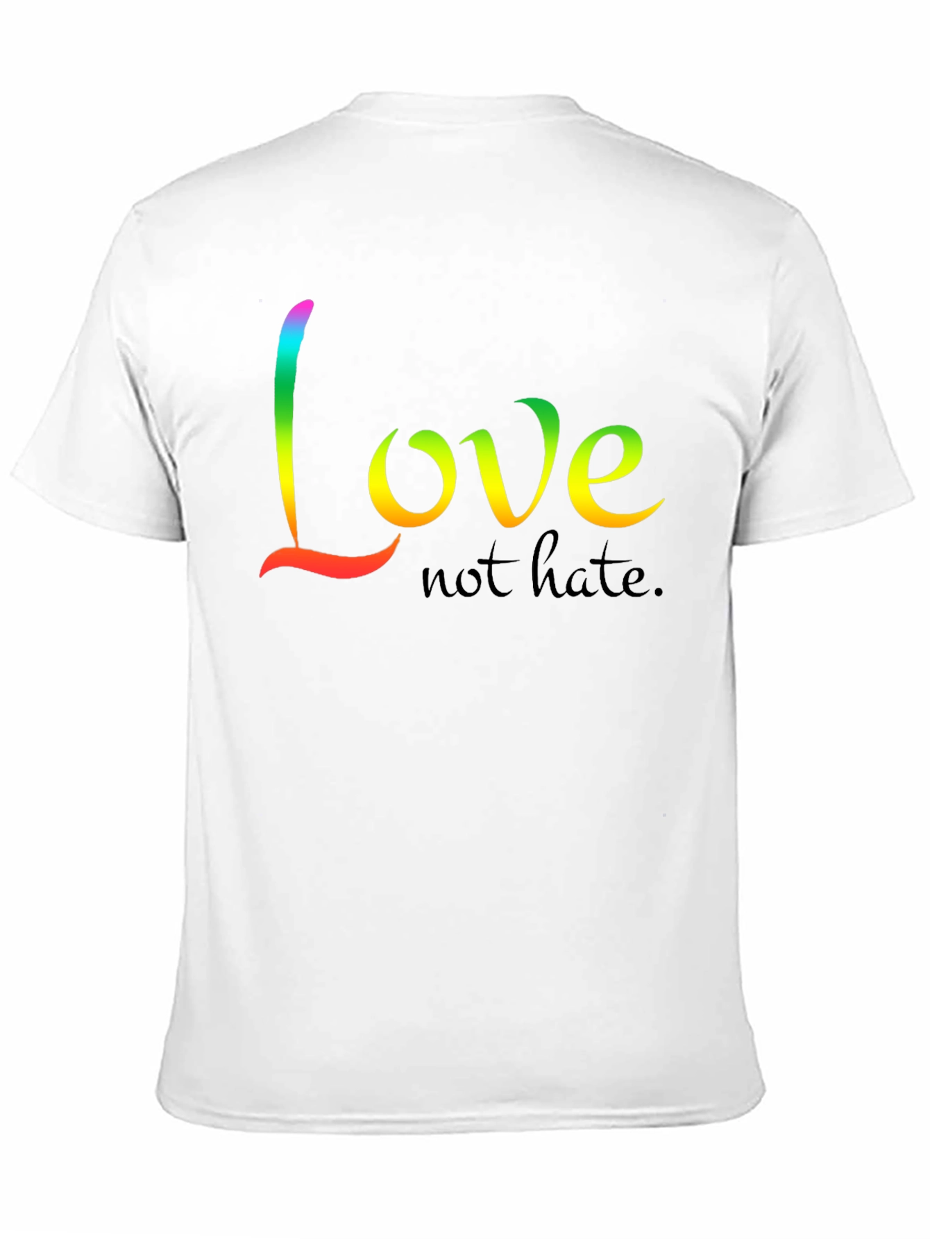 Black Love Not Hate T-Shirt - Rainbow Graphic Tee view 11