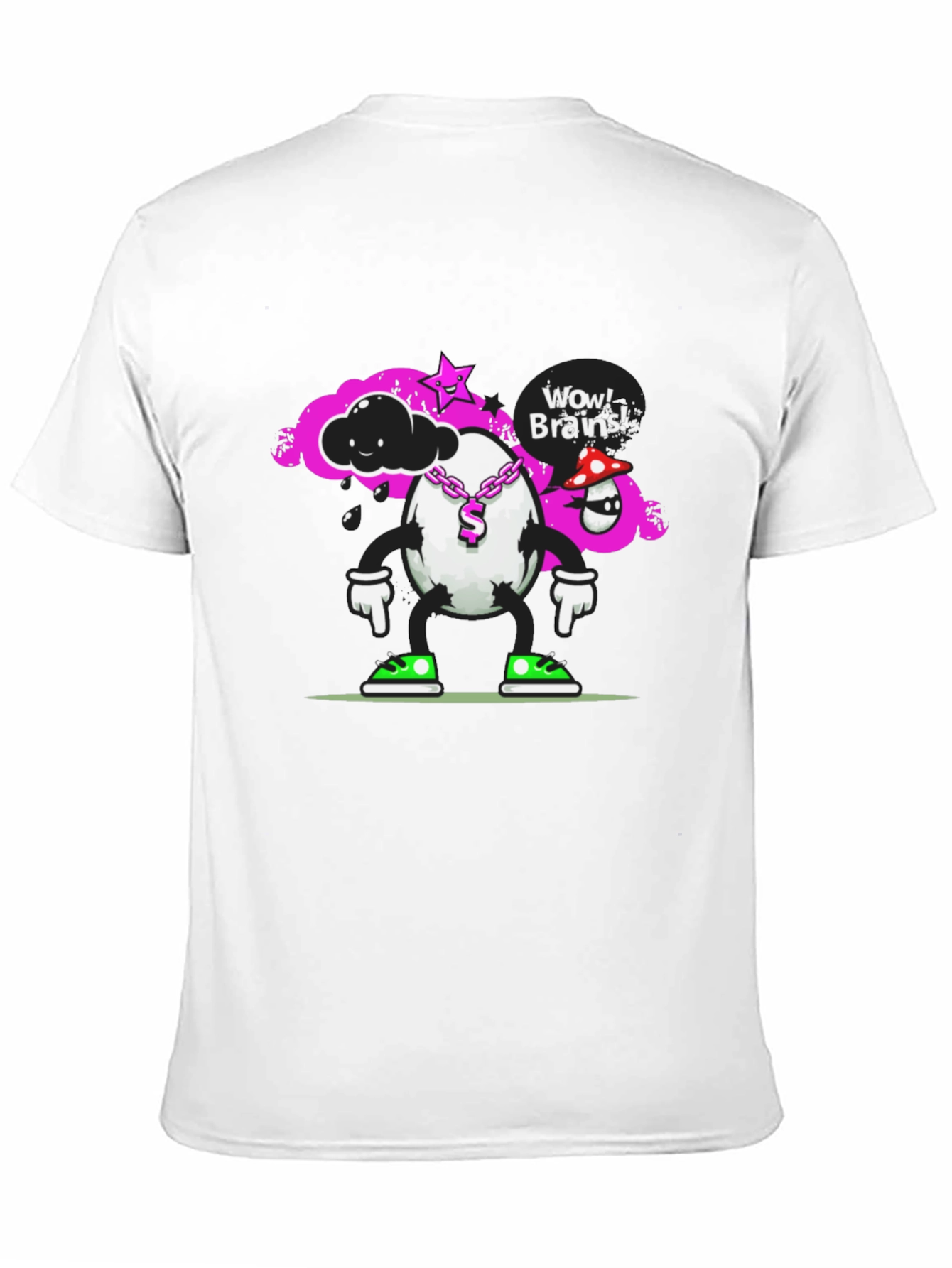 Black Funky Brains Graphic Tee - Unique Design view 11