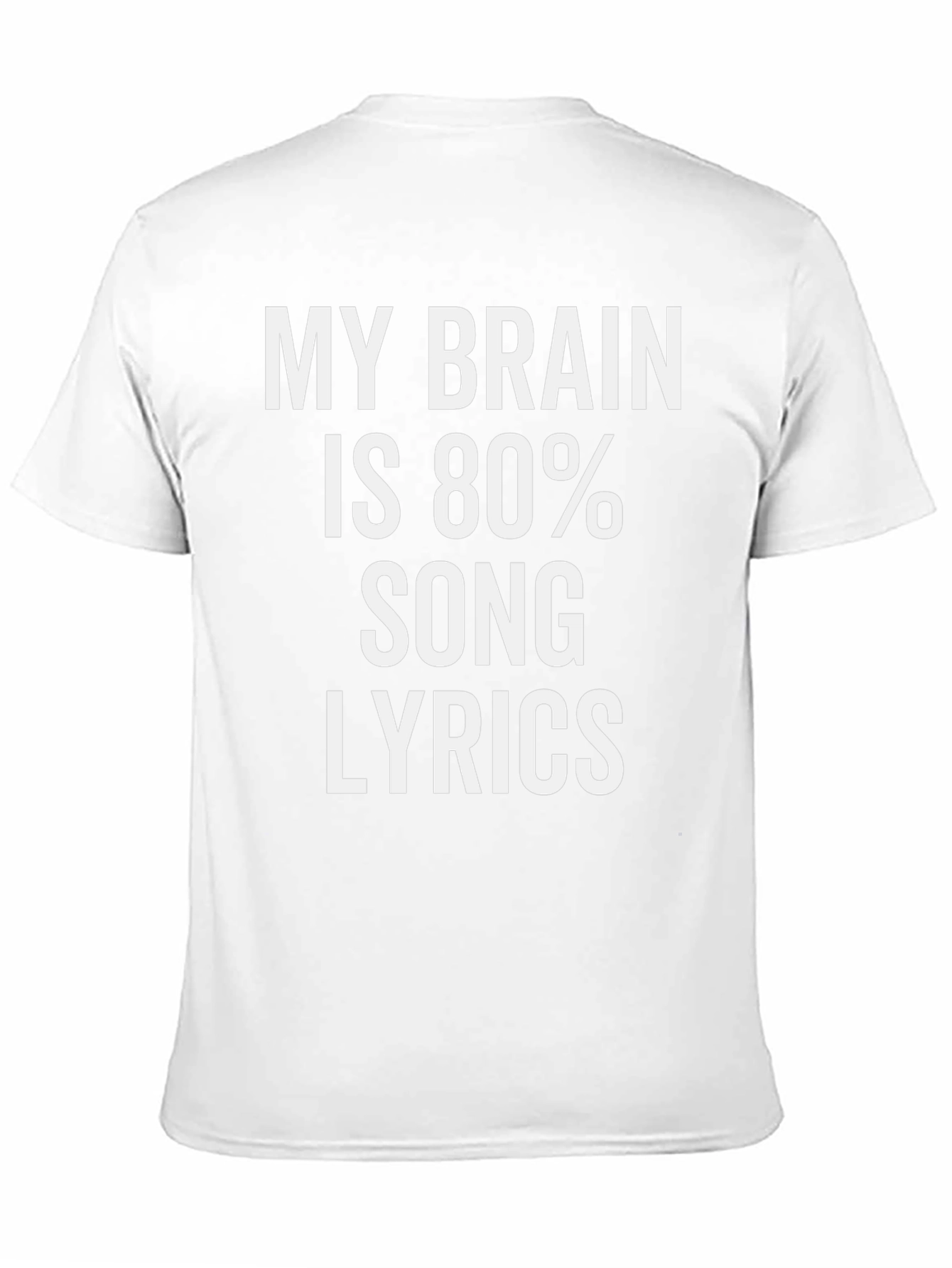 Black My Brain Is 80% Song Lyrics Black Graphic Tee view 11