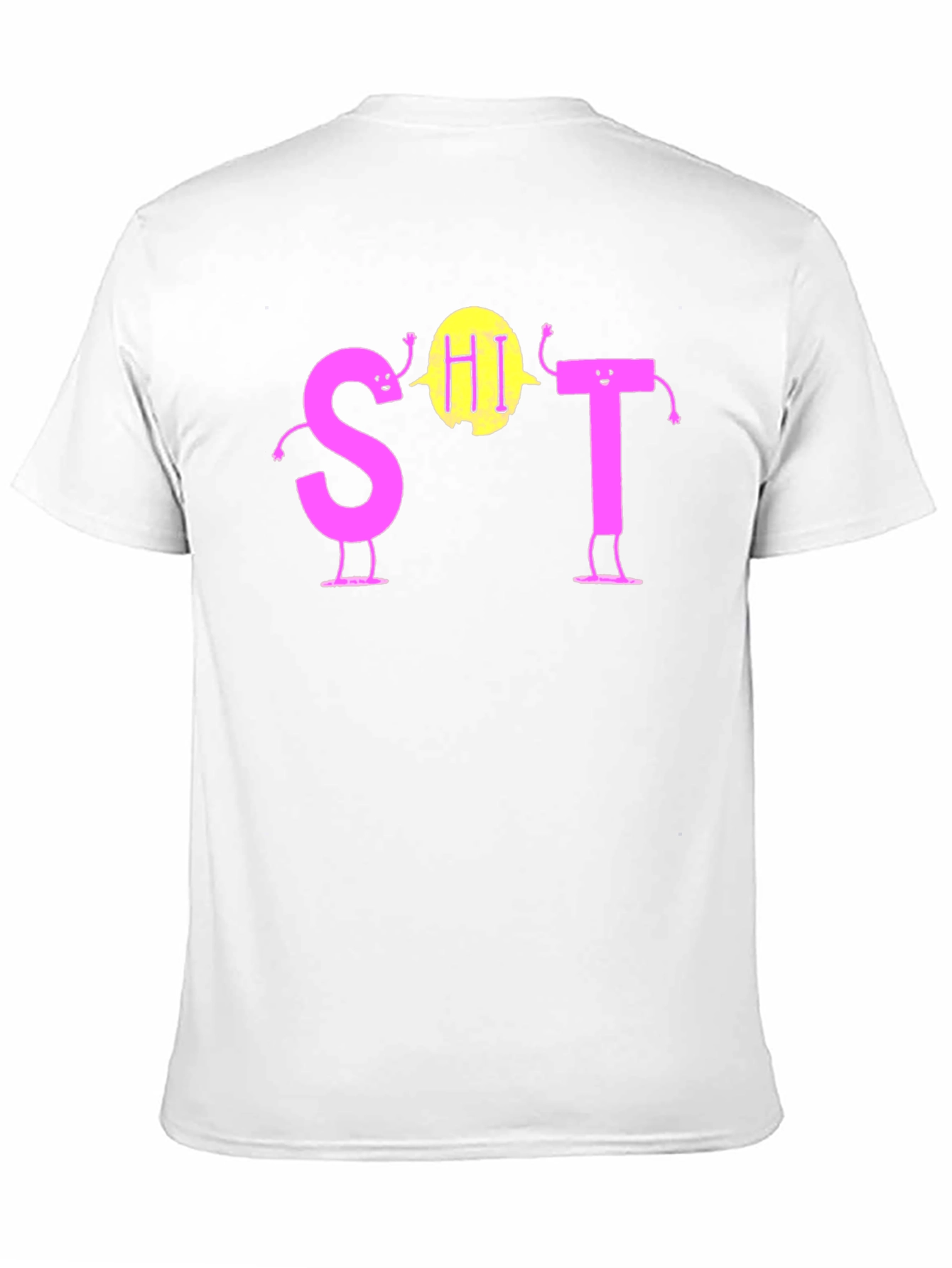 Black Funny S-HI-T T-Shirt Novelty Graphic Tee view 11