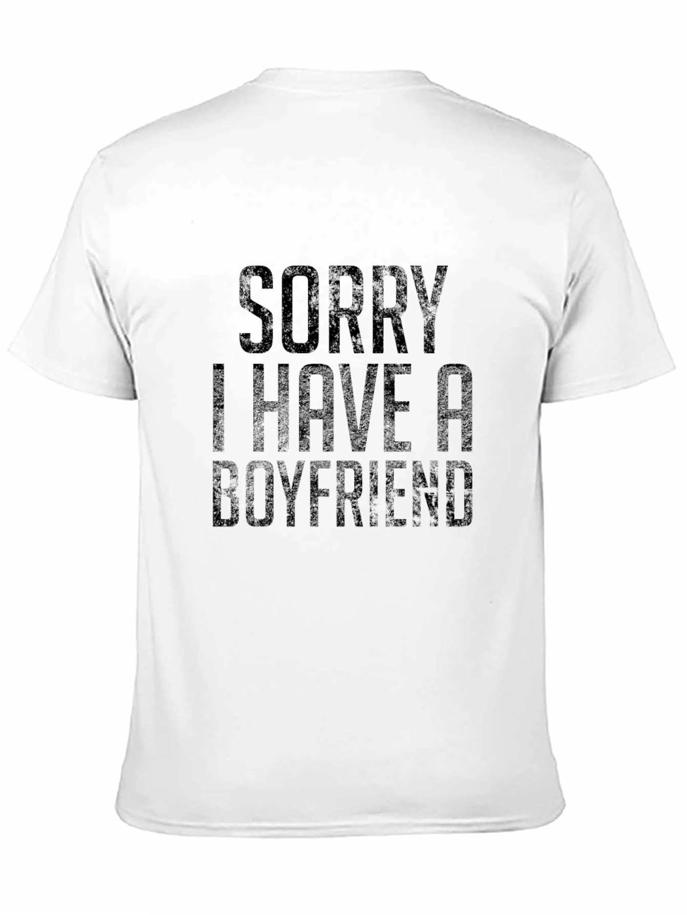 Black Funny Sorry I Have A Boyfriend Graphic Novelty T-Shirt view 11