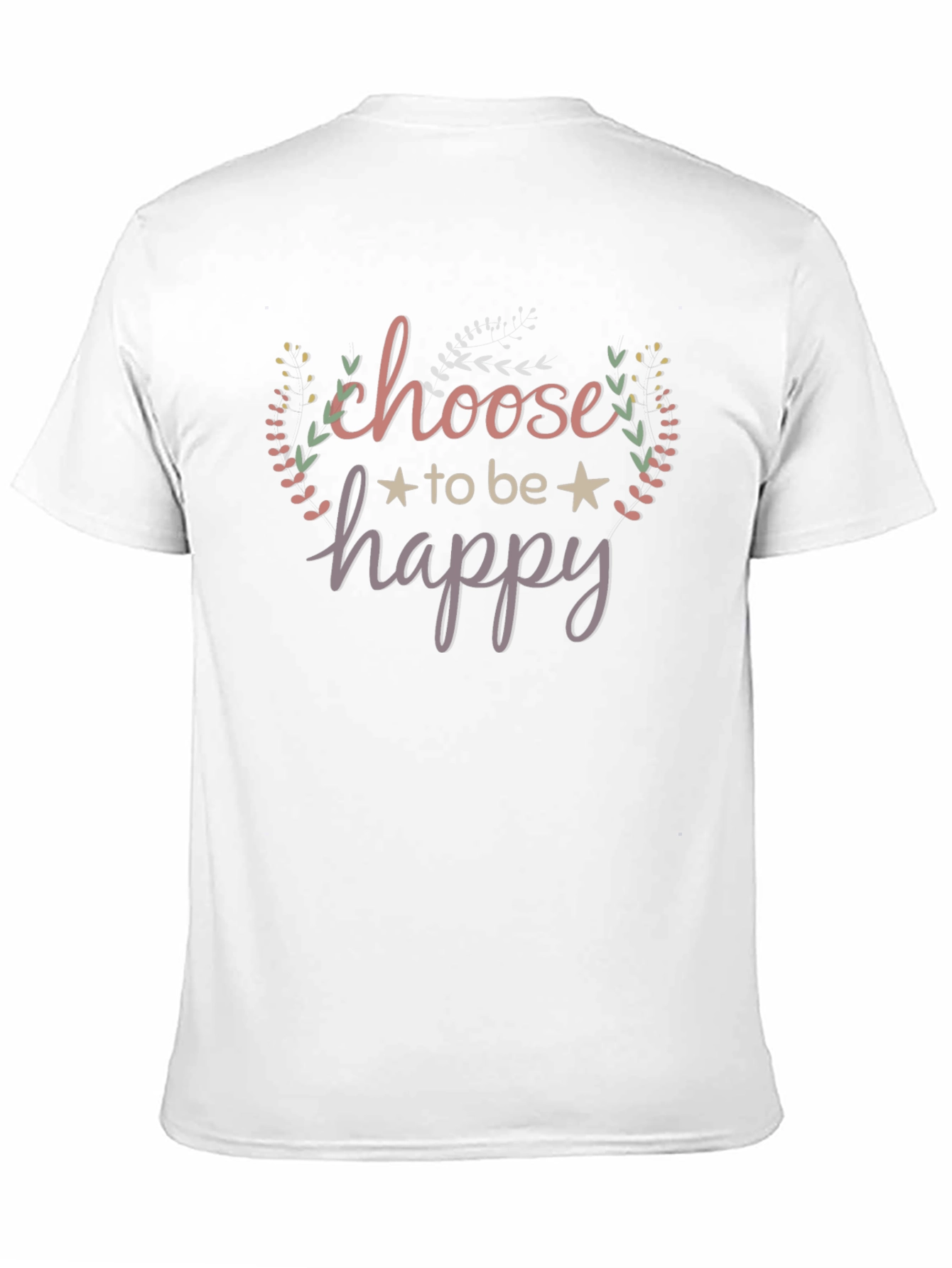 Black Choose to be Happy Graphic Tee view 11