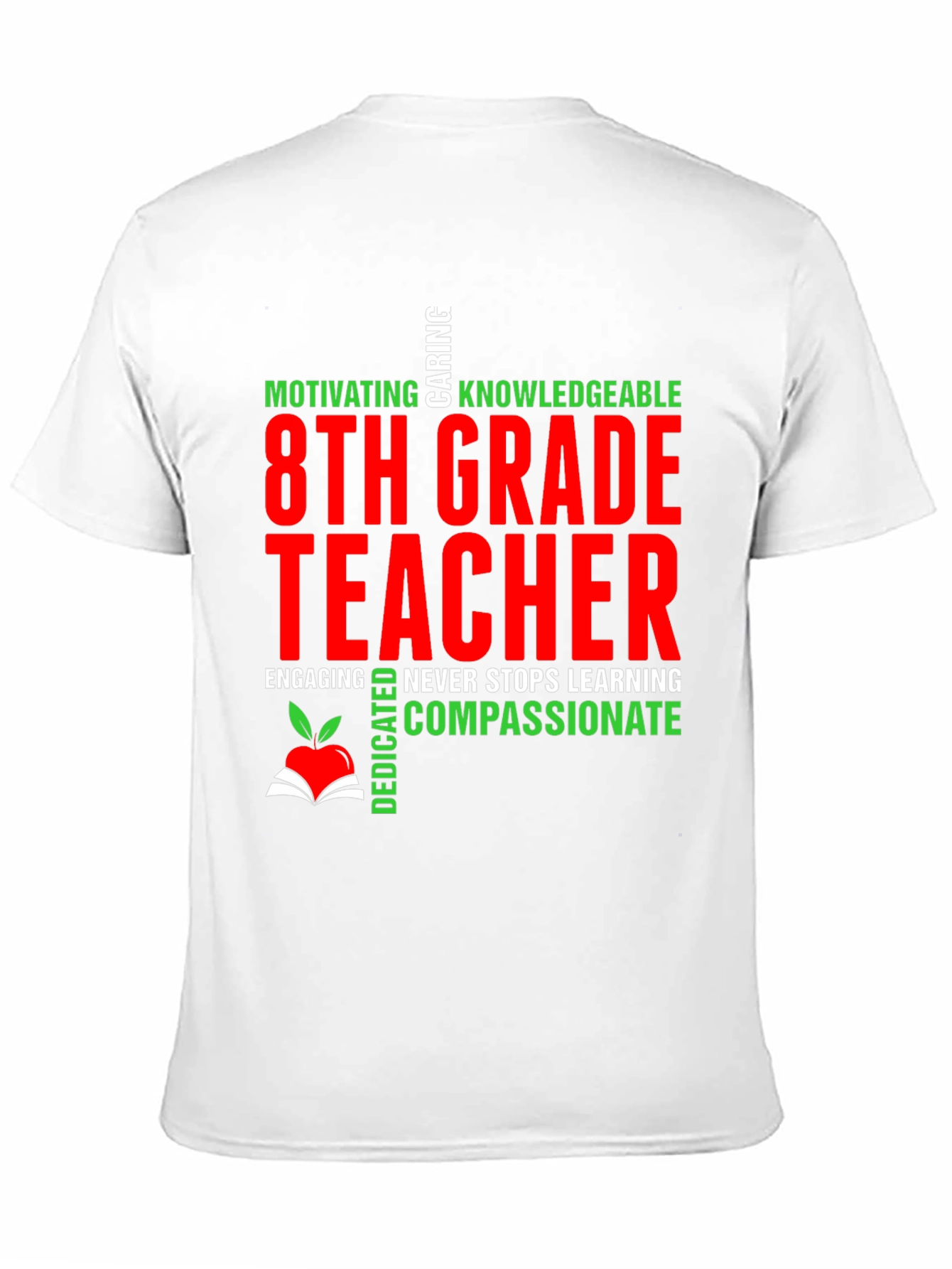 Black 8th Grade Teacher Graphic T-Shirt view 11