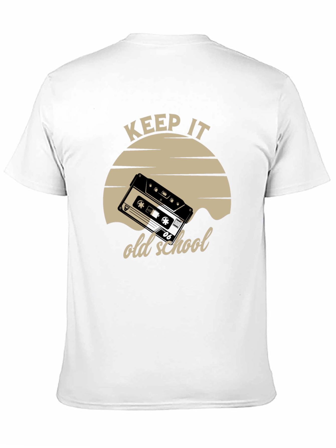 Black Keep It Old School Cassette Tape T-Shirt view 11