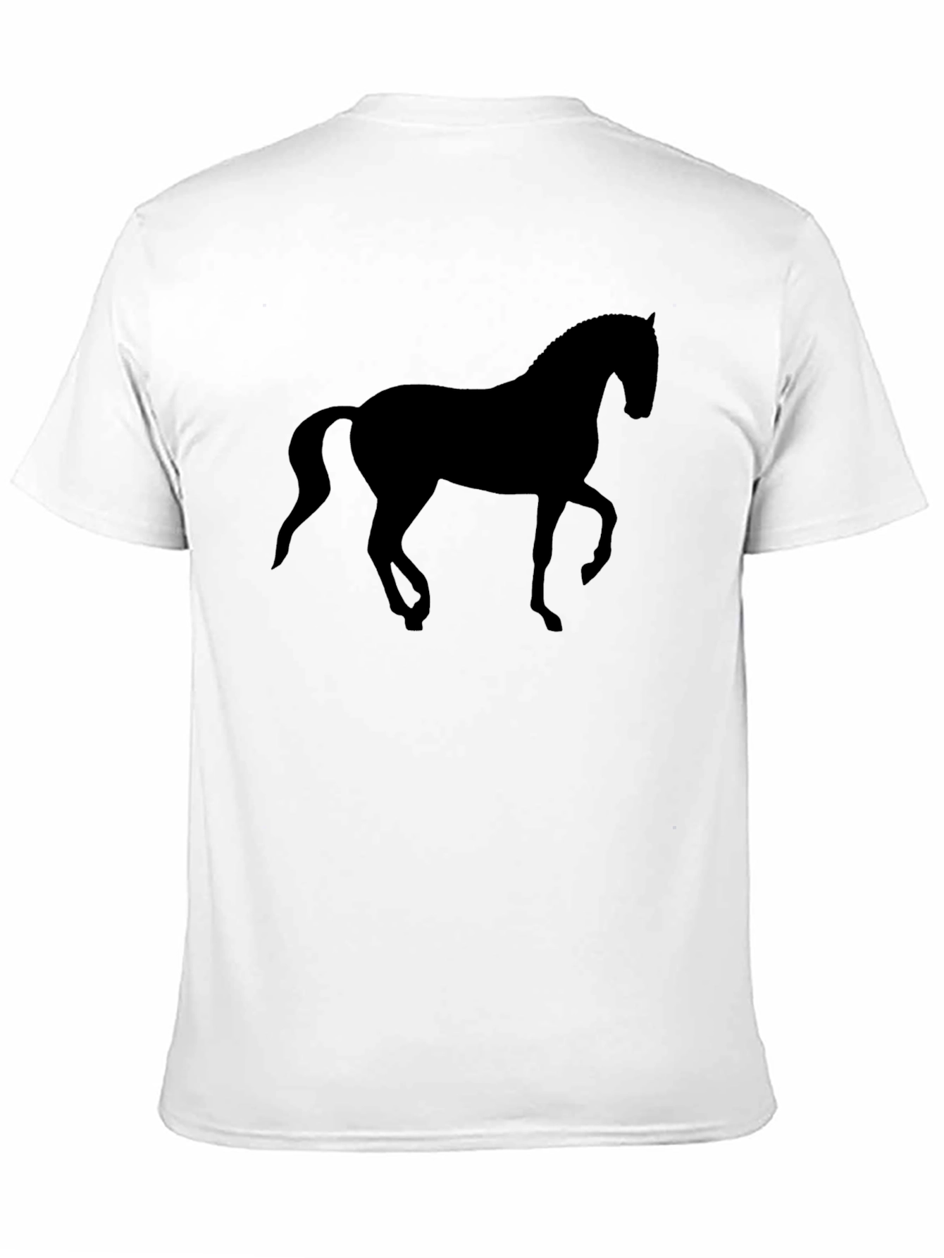 Black Horse Silhouette Graphic Tee - Classic Black T-Shirt view 11