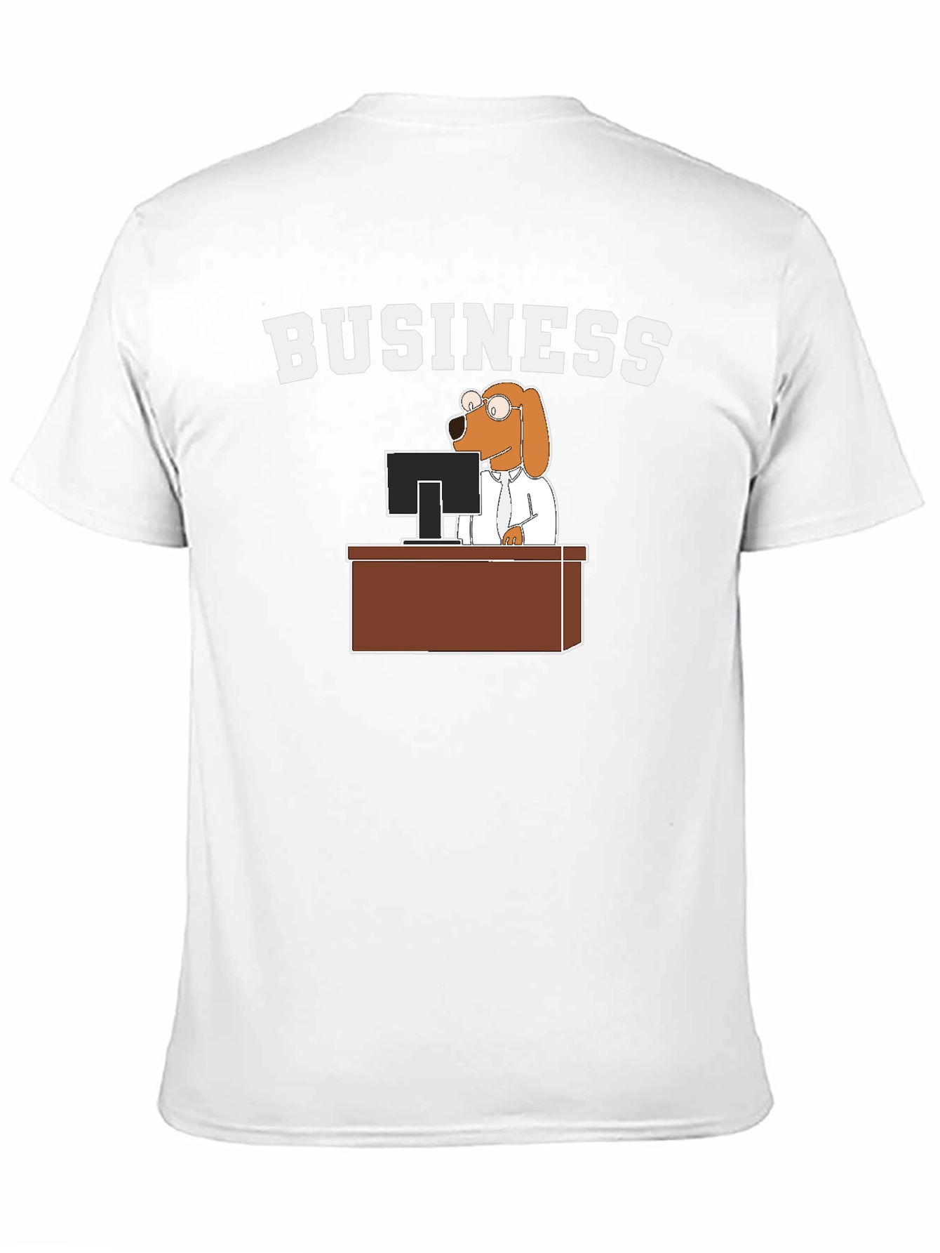 Black Business Dog T-Shirt - Funny Cartoon Tee view 11