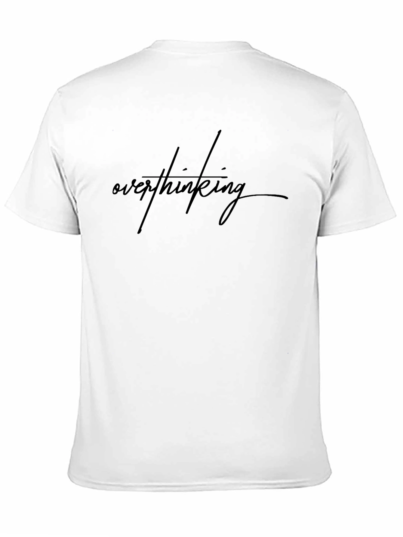 Black Overthinking Graphic Tee - Black Casual T-Shirt view 11