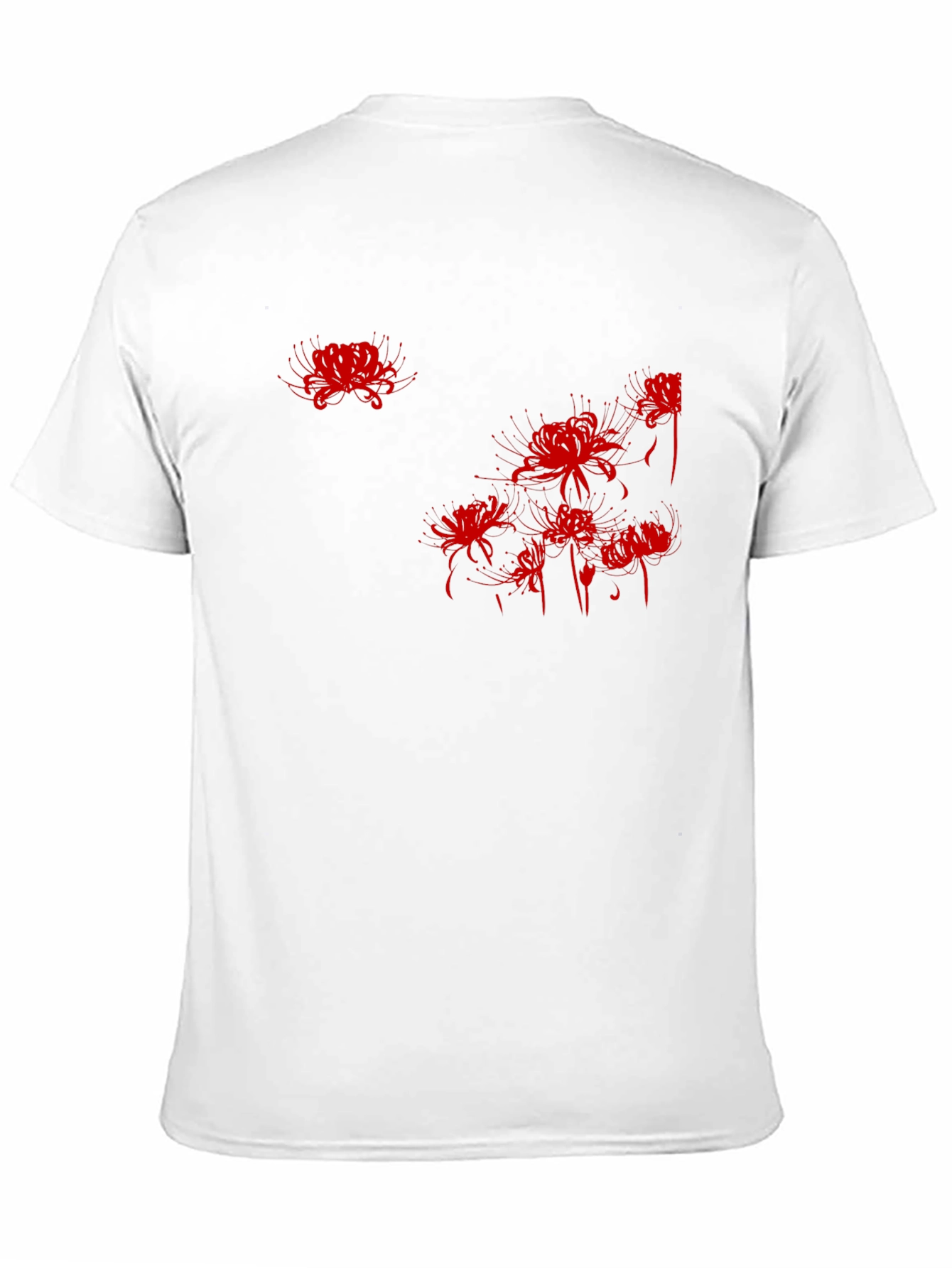 Black Red Spider Lily Graphic Tee - Men's Black T-Shirt view 11