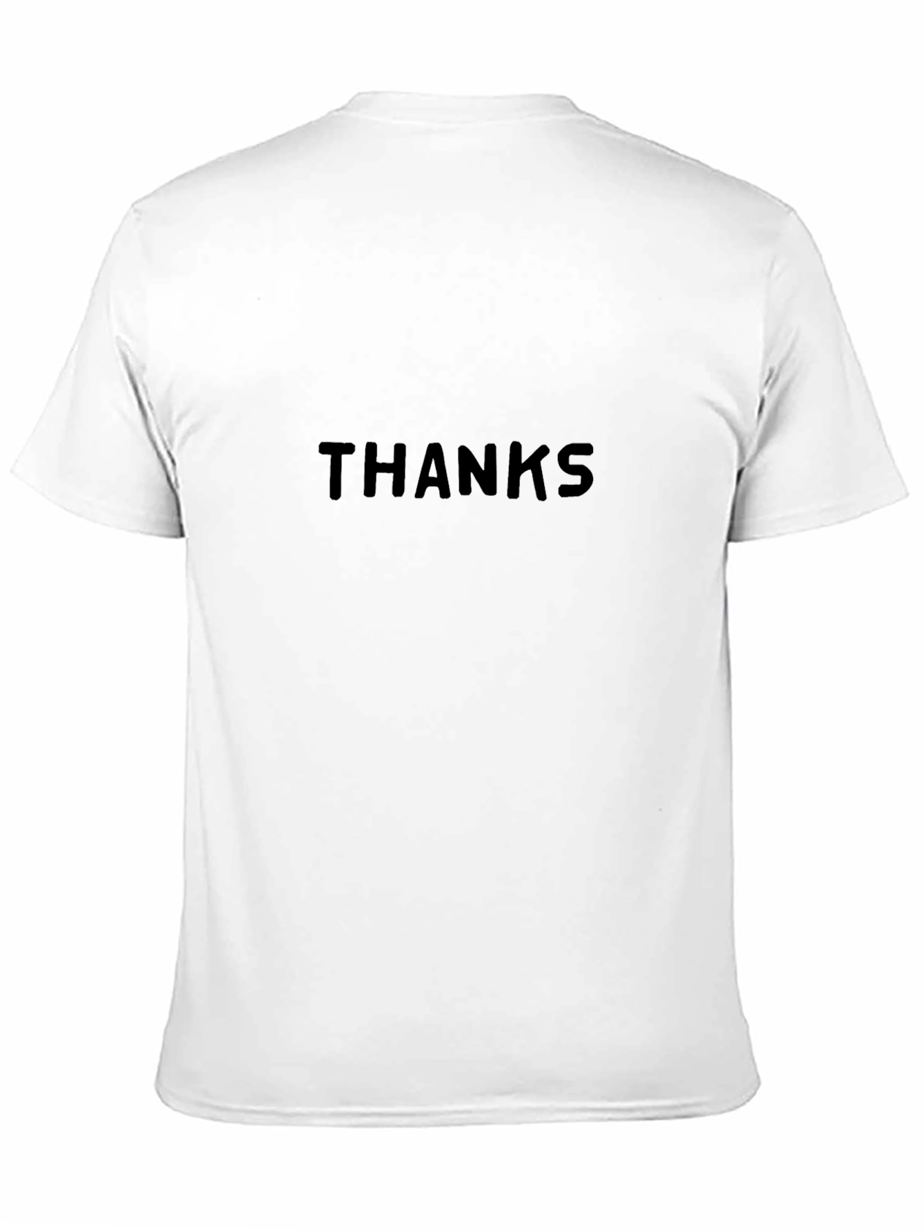 Black Men's Black 'THANKS' Graphic Tee - Casual Style view 11