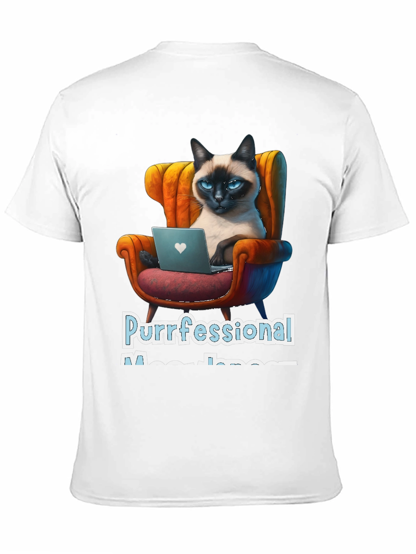 Black Purrfessional Meow-nager Cat T-Shirt view 11
