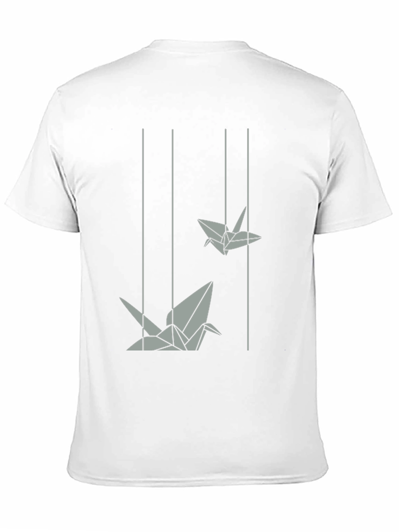 Black Origami Crane Graphic Tee - Modern Style view 11