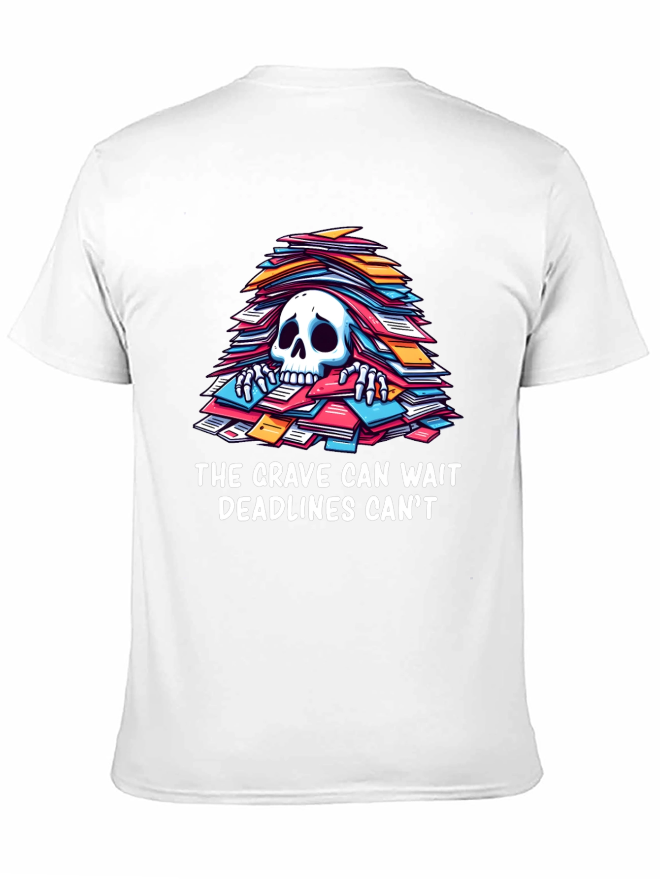 Black Funny Deadline T-Shirt - Grave Can Wait view 11