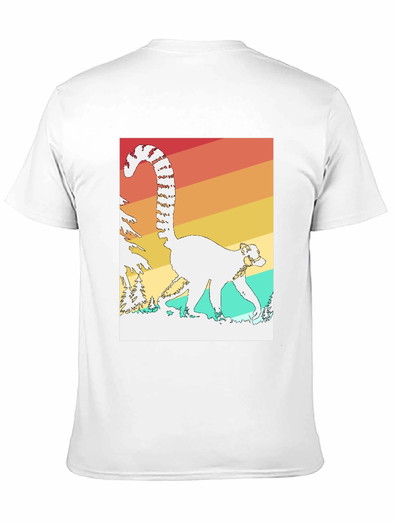 Black Retro Lemur Graphic T-Shirt view 11