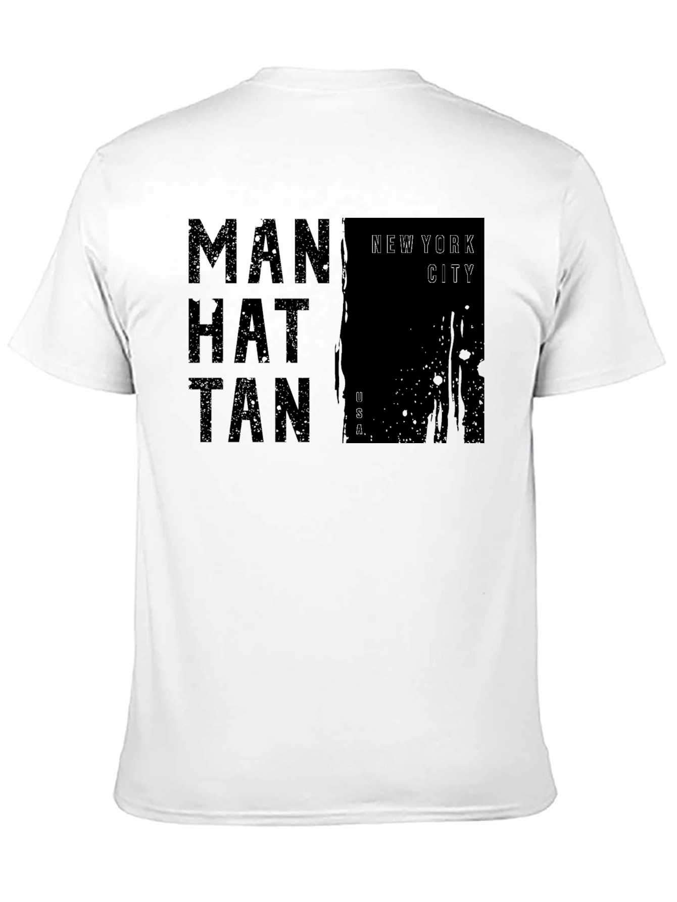 Black Manhattan New York City Black T-Shirt view 11