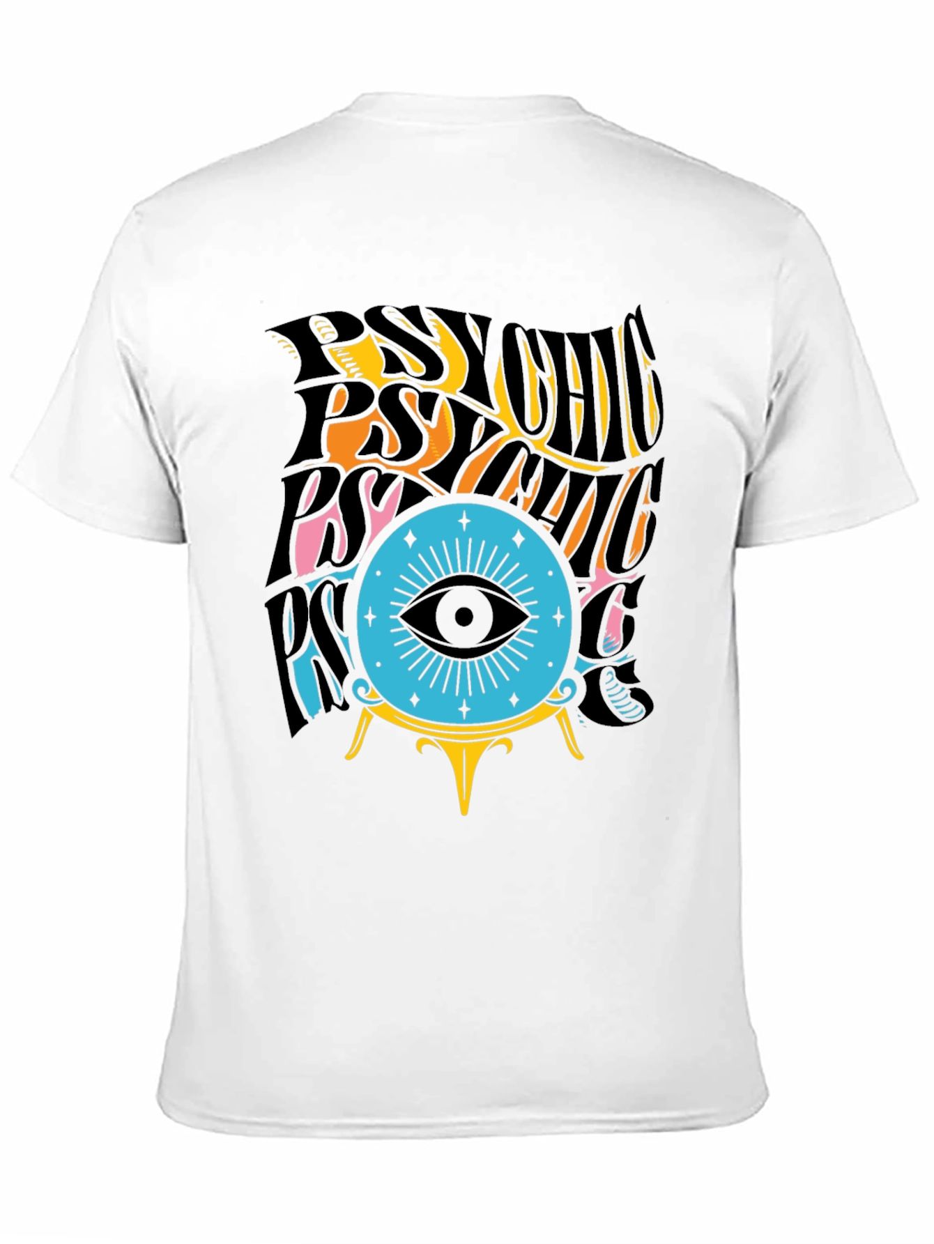 Black Psychic Eye T-Shirt - Black Cotton Tee view 11