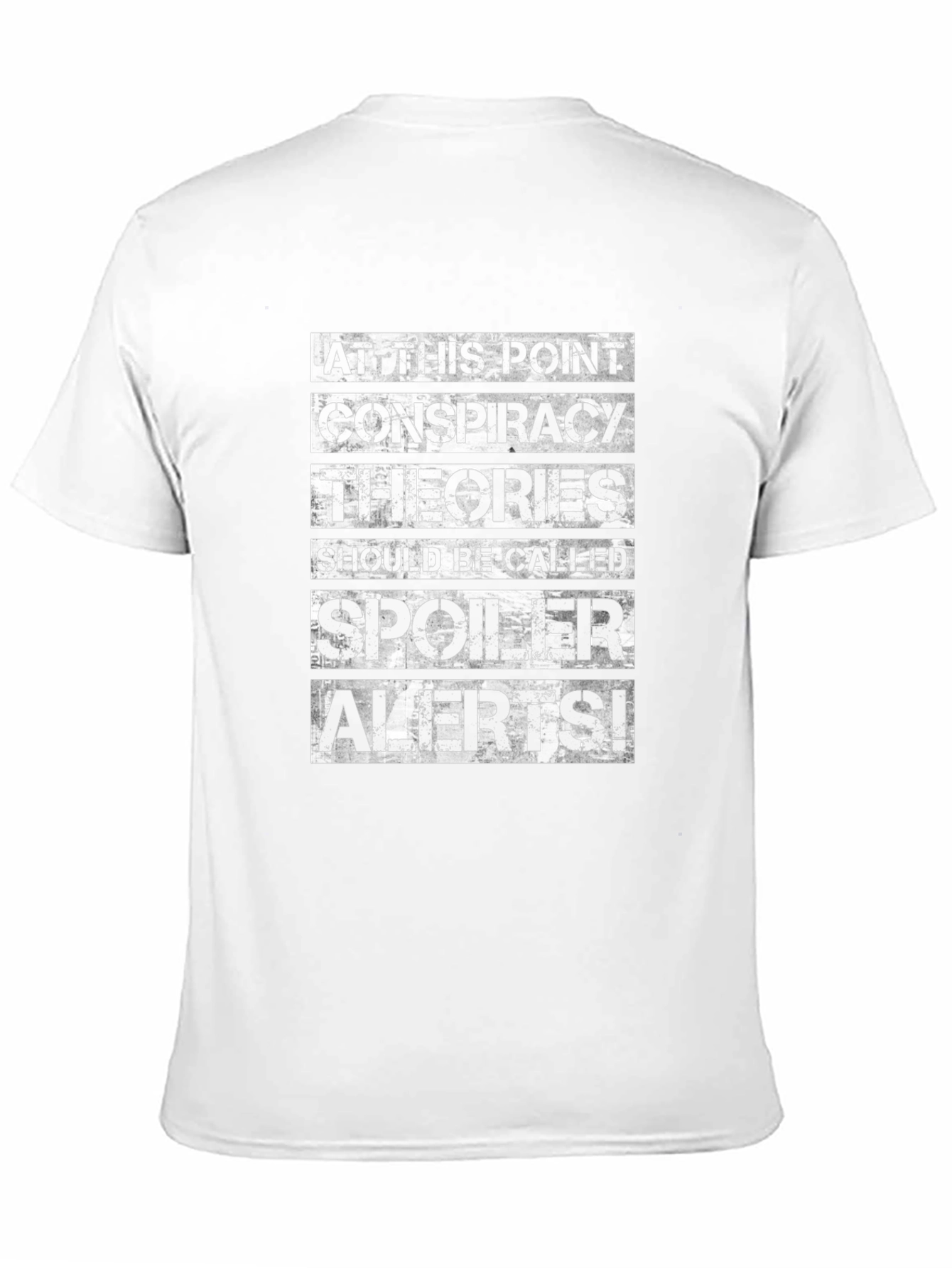 Black Conspiracy Theories Spoiler Alert T-Shirt view 11