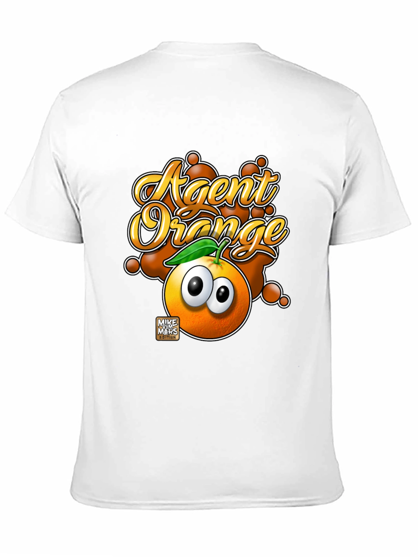 Black Agent Orange Graphic T-Shirt - Funny Cartoon Fruit Tee view 11