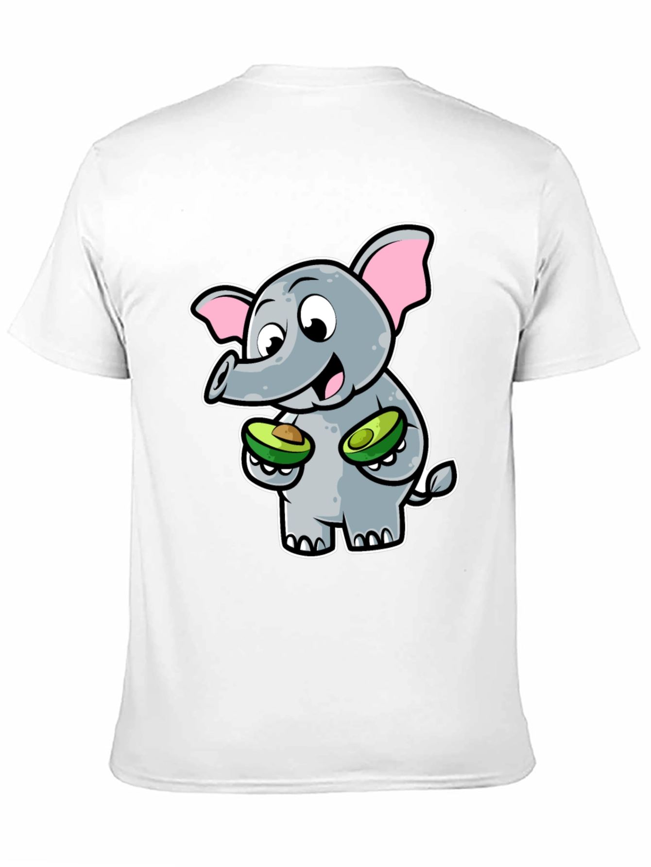 Black Elephant Avocado Black T-Shirt view 11