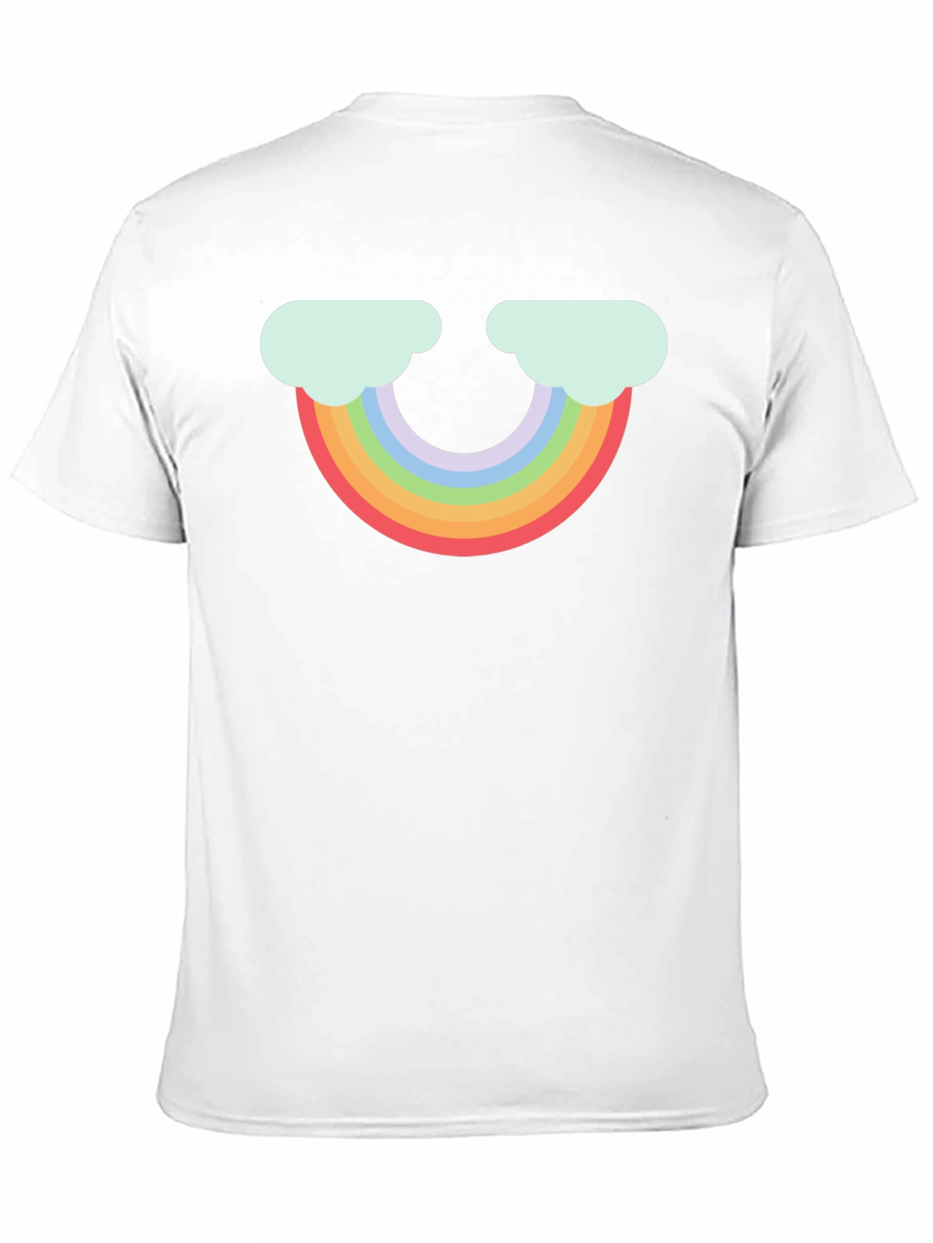 Black Rainbow Cloud Graphic Tee - Black Cotton T-Shirt view 11