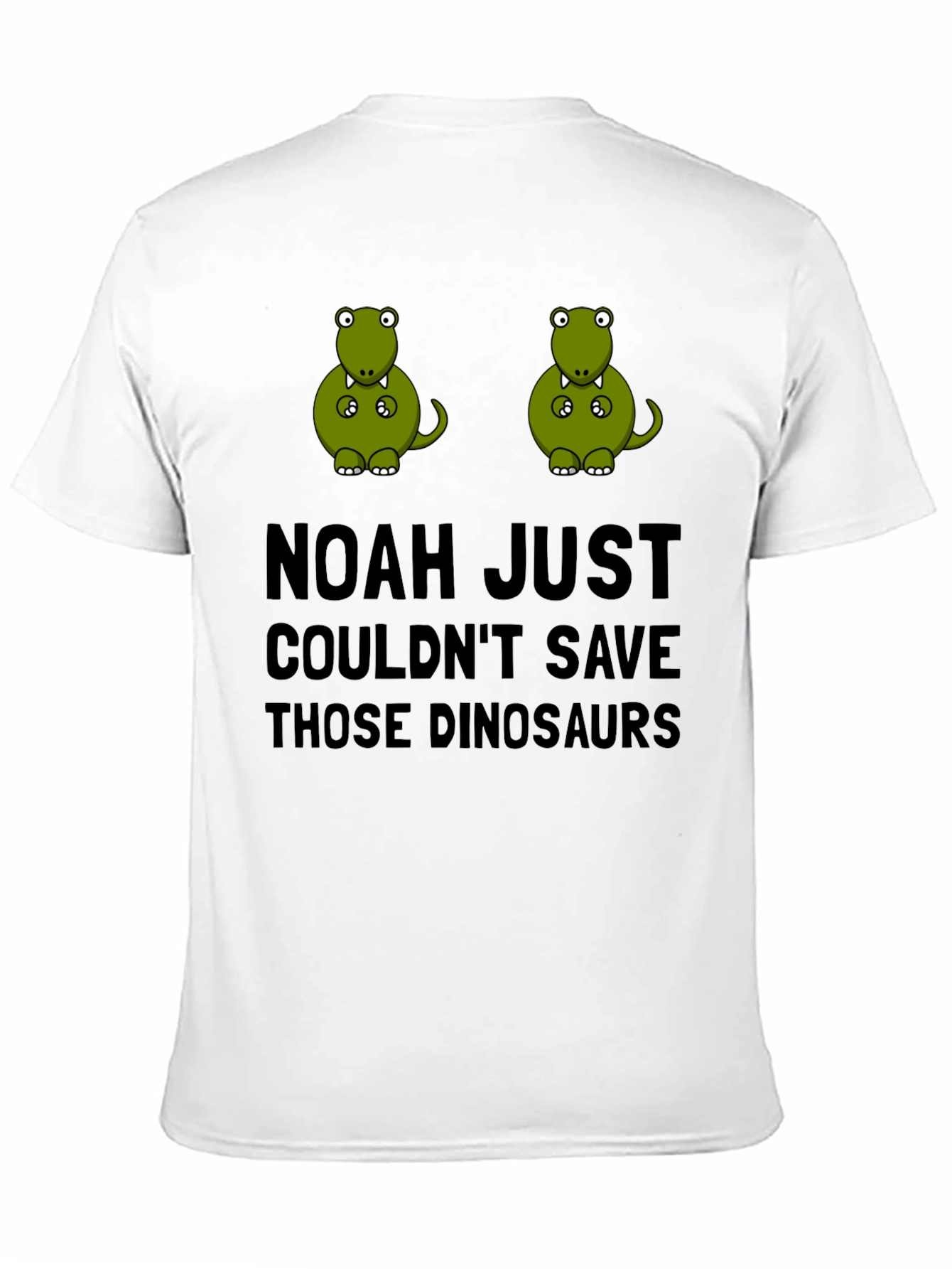 Black Noah Couldn't Save The Dinosaurs T-Shirt view 11