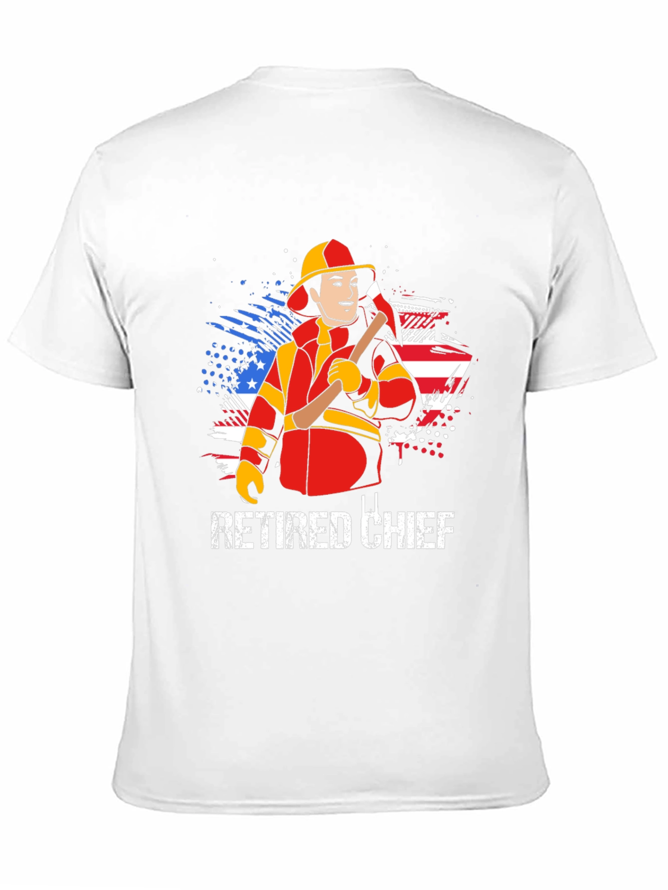 Black Retired Fire Chief T-Shirt view 11