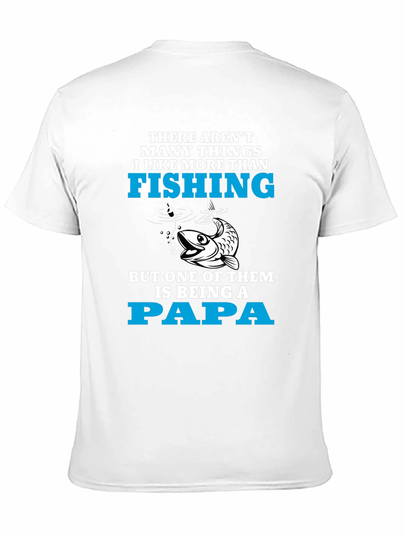 Black Fishing Papa T-Shirt - Fisherman Father's Day Gift view 11