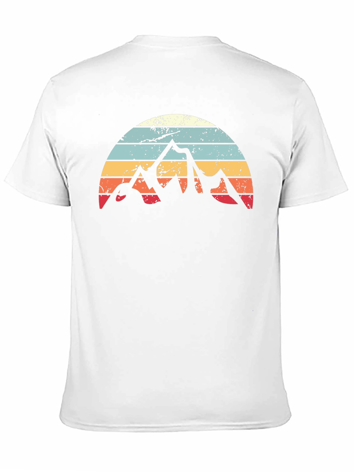 Black Retro Mountain Sunset Graphic Tee view 11