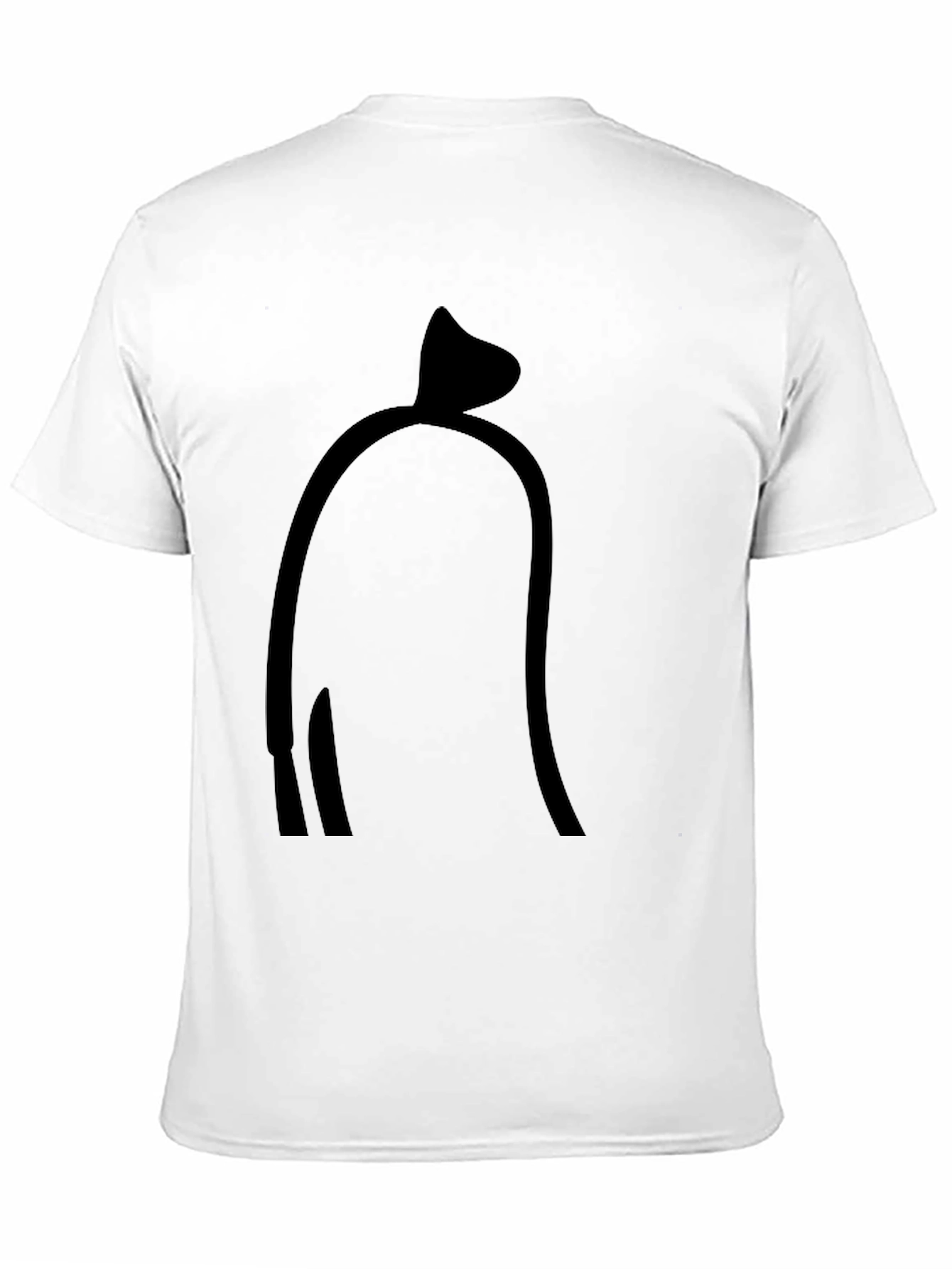 Black Sausage Shape Tee - Novelty T-Shirt view 11