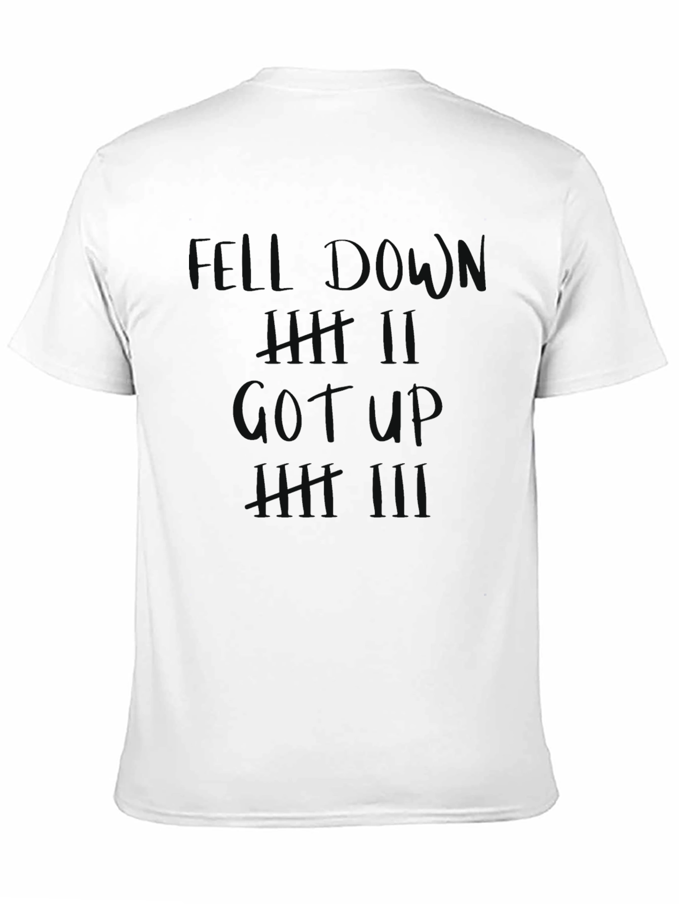 Black Fell Down Hit It Got Up Hit It Men's Black Graphic Tee view 11