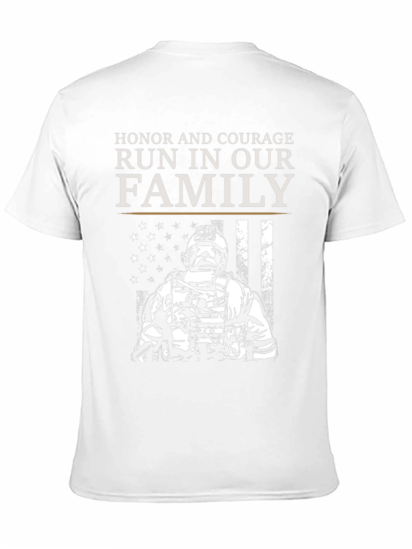 Black Honor and Courage Family T-Shirt - Patriotic Design view 11