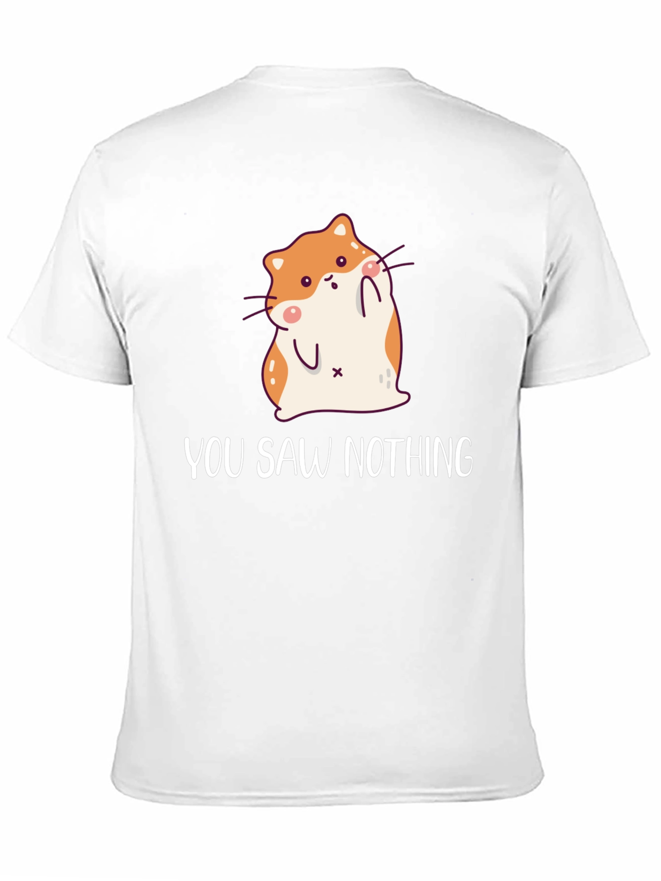 Black Cute Hamster "You Saw Nothing" Graphic T-Shirt view 11