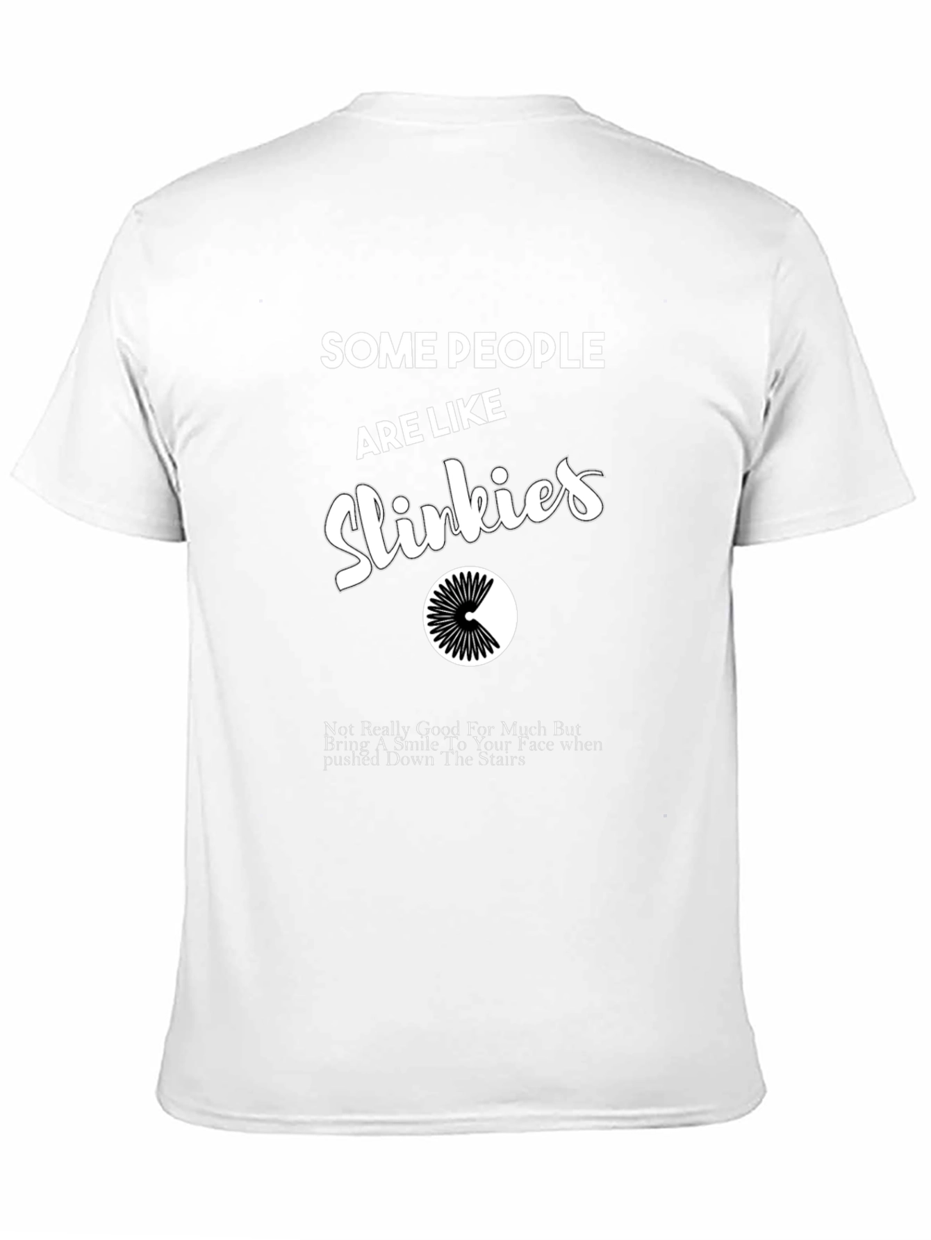 Black Funny Slinky T-Shirt: Some People Are Like Slinkies view 11