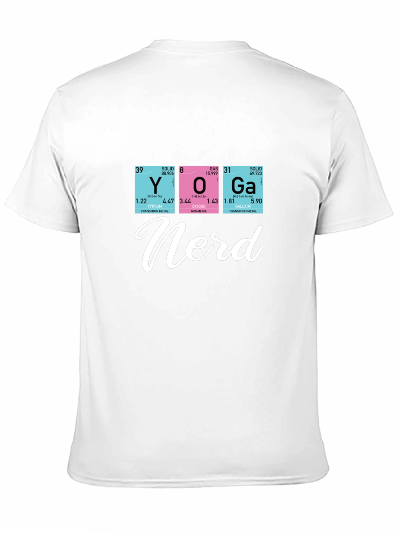 Black Yoga Nerd Periodic Table T-Shirt view 11