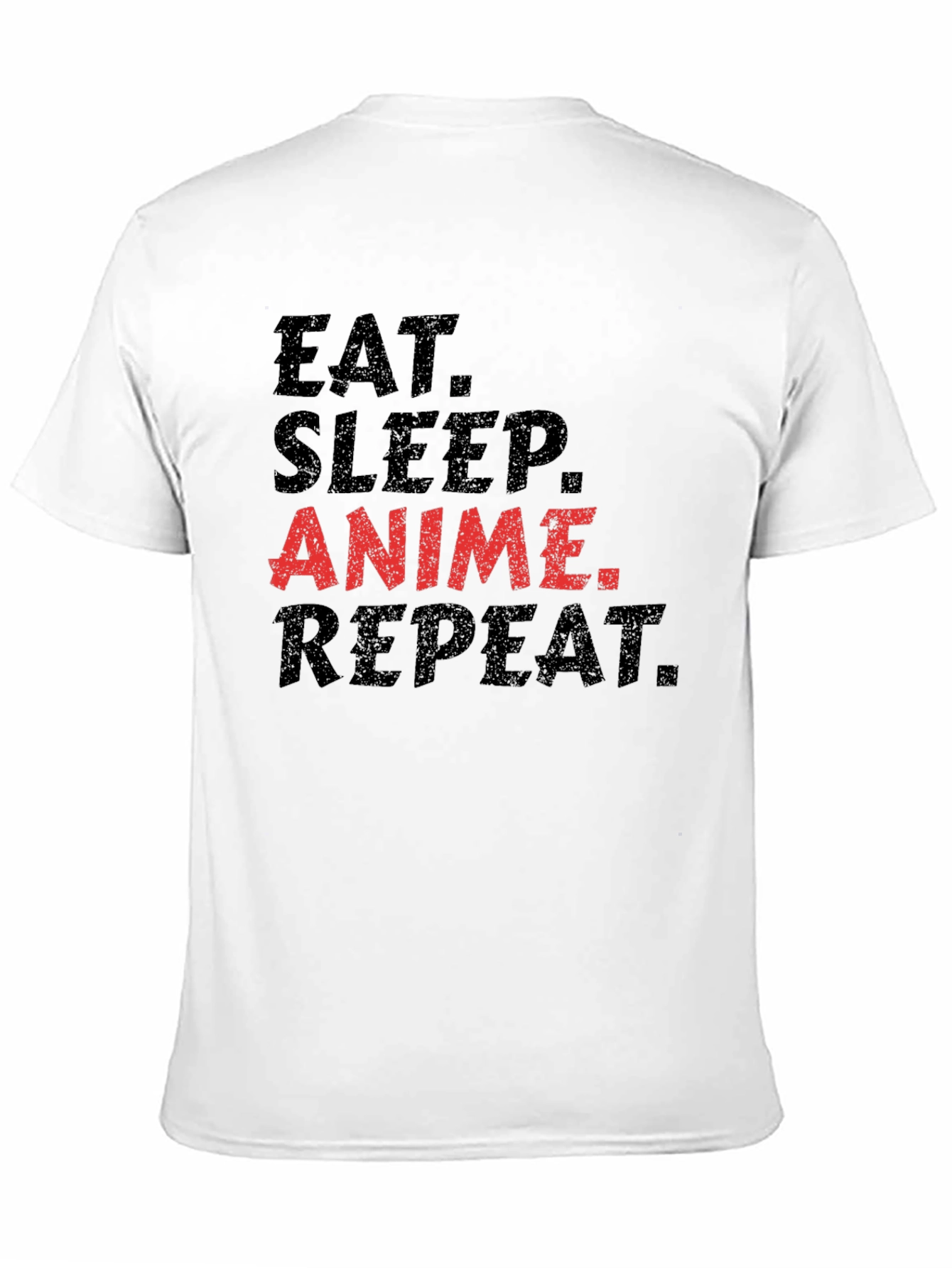 Eat Sleep Anime Repeat T-Shirt - Black Cotton Tee - 11