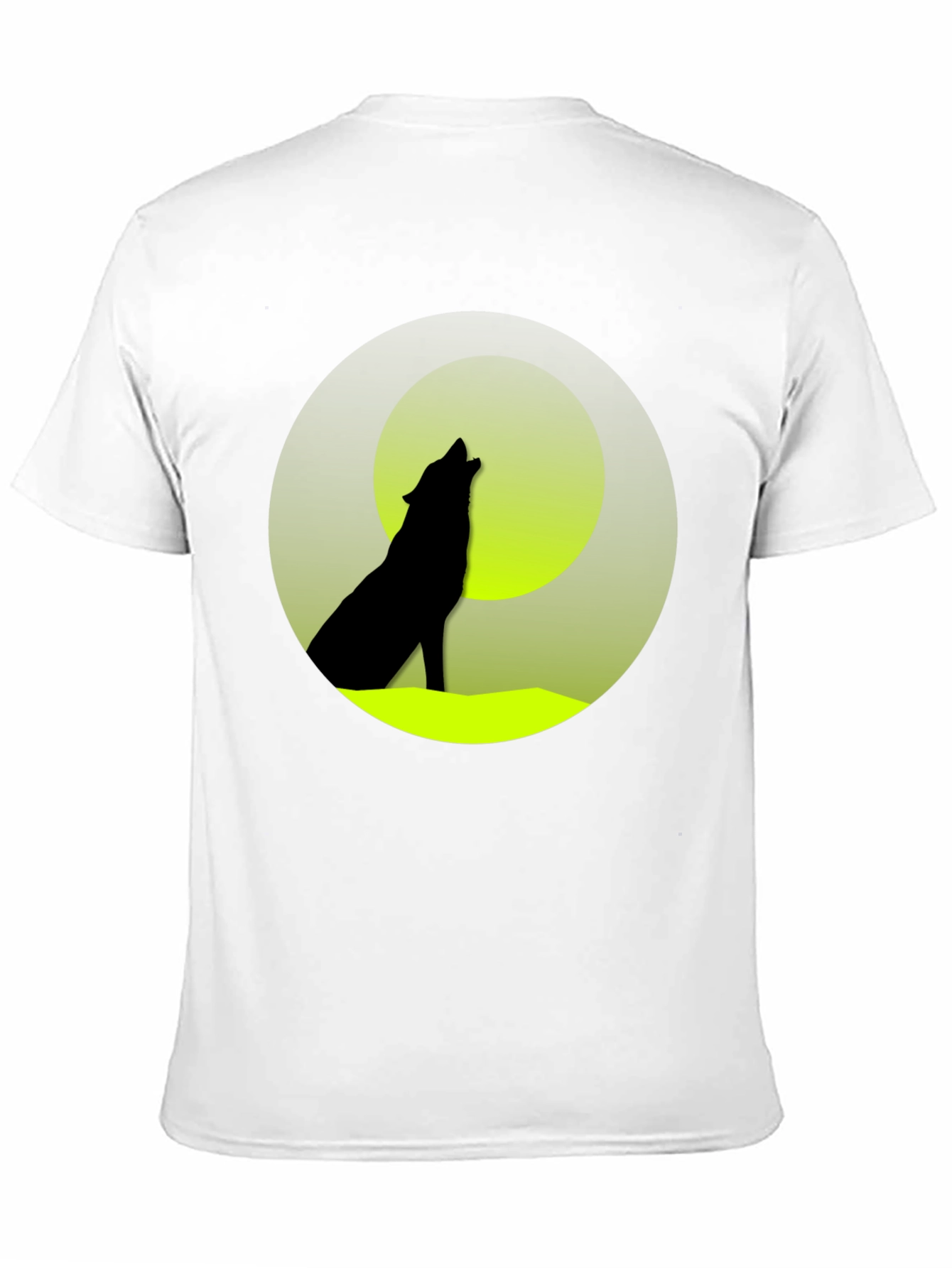 Black Wolf Howling at Moon Graphic Tee view 11